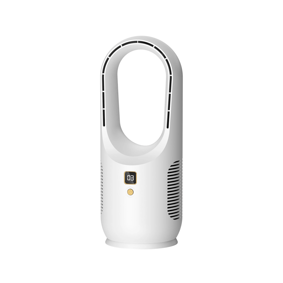 3 ADVWIN USB Desk Fan, Portable Bladeless Fan Rechargeable Stand Fan for Home, Office, Dorm White, 3 of 7