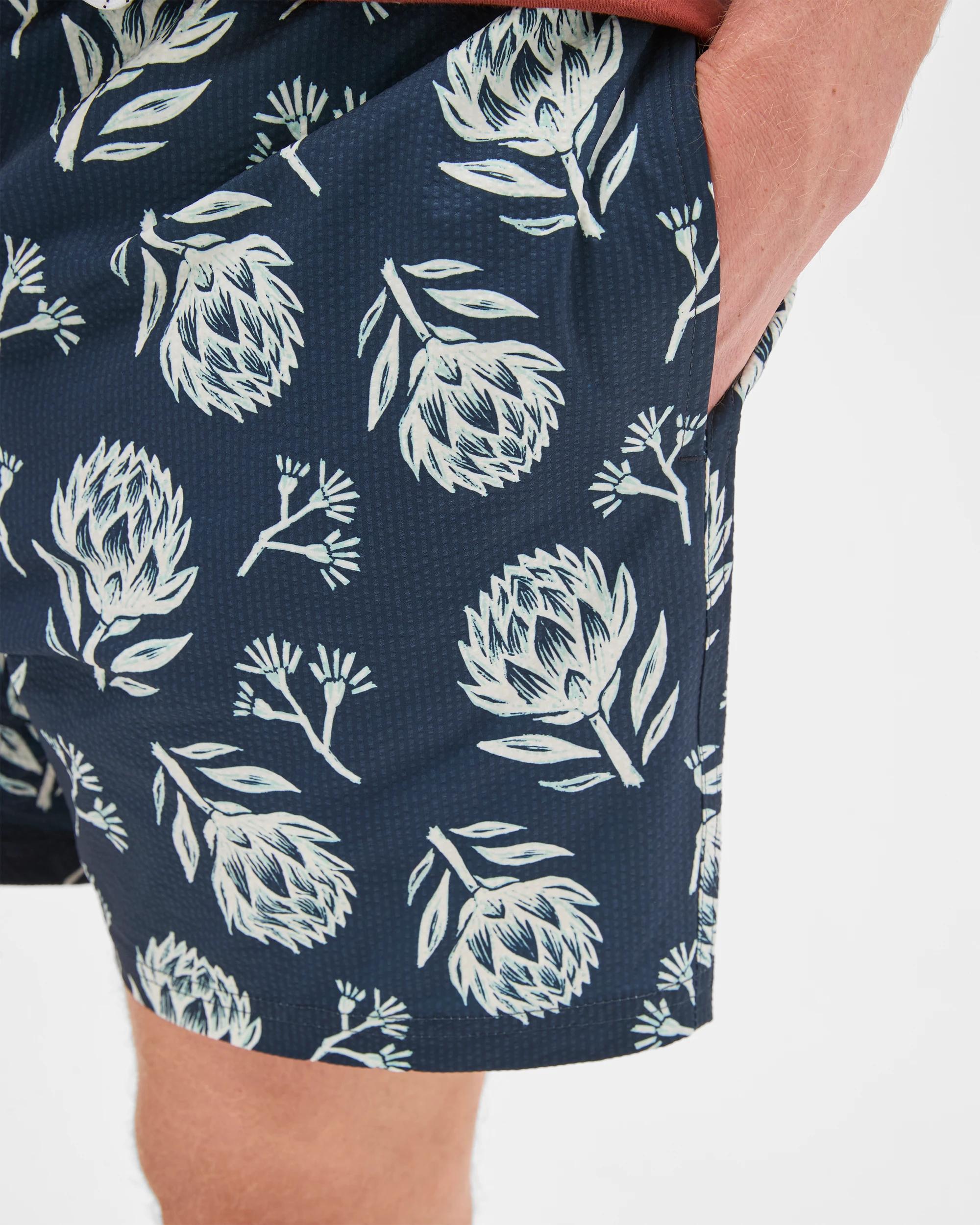 5 Target Man Volley Print Seersucker Bondi Swim Boardshorts BLUE AOP, 5 of 6
