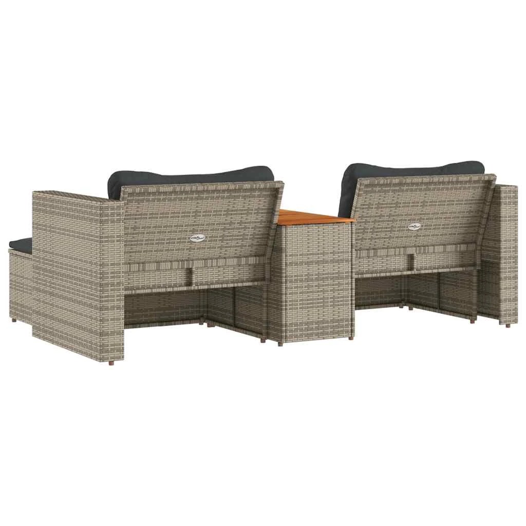 7 vidaXL garden sofa set Modular - Grey, 7 of 9
