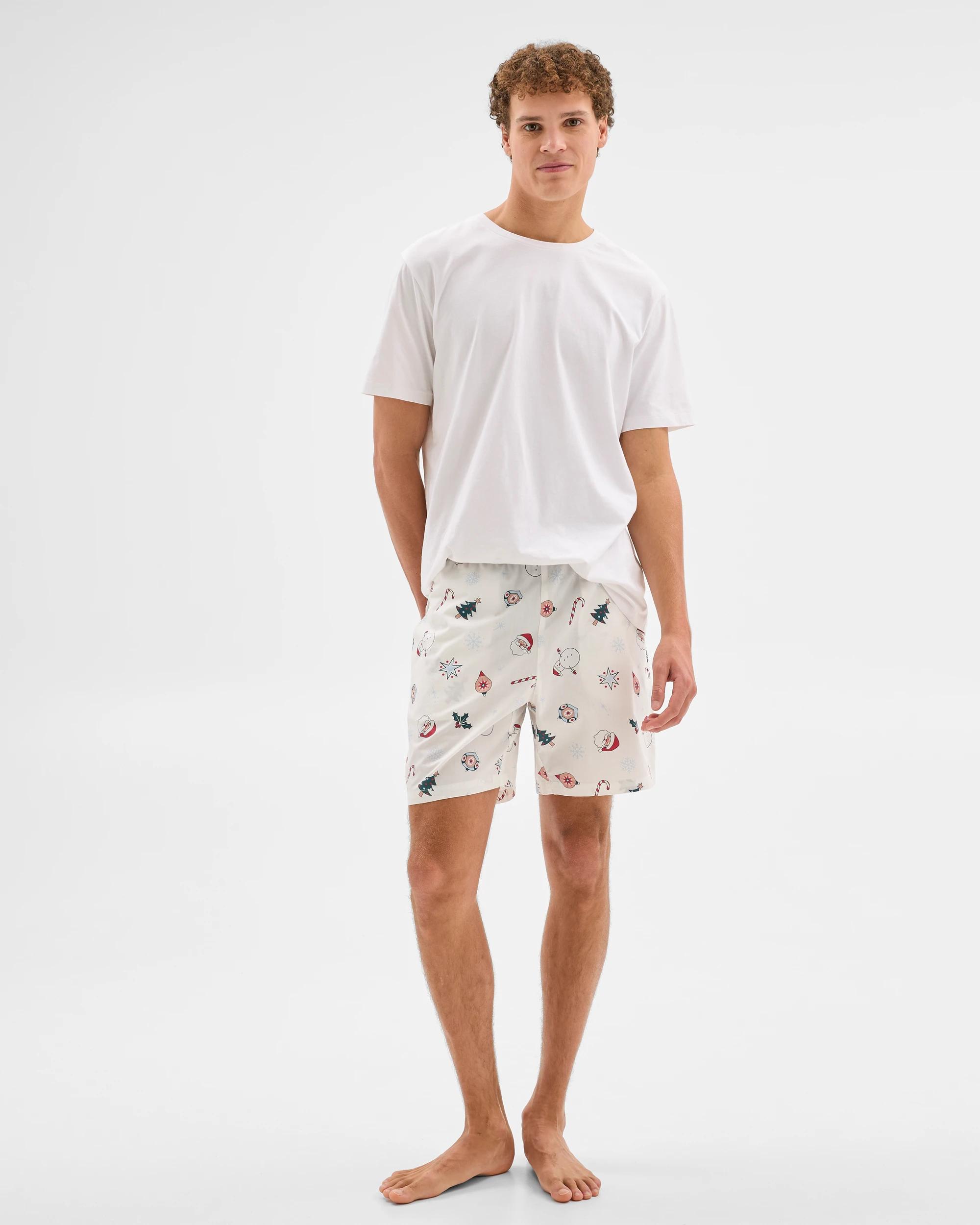 6 Australian Cotton Poplin Christmas Mens Sleep Shorts - Maxx CHRISTMAS ICONS, 6 of 6