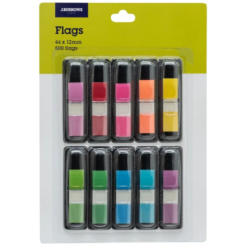 1 J.Burrows Mini Flags 12 x 44mm Assorted 10 Pack, 1 of 5