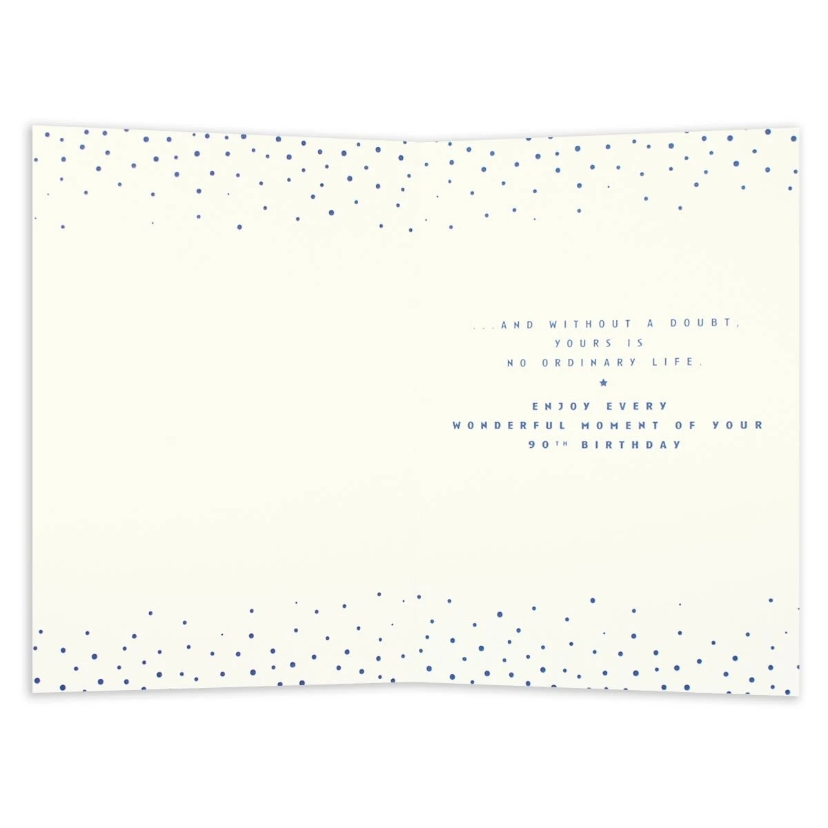 2 Connections from Hallmark 90th Birthday Card - Navy and Silver Stars, 2 of 3