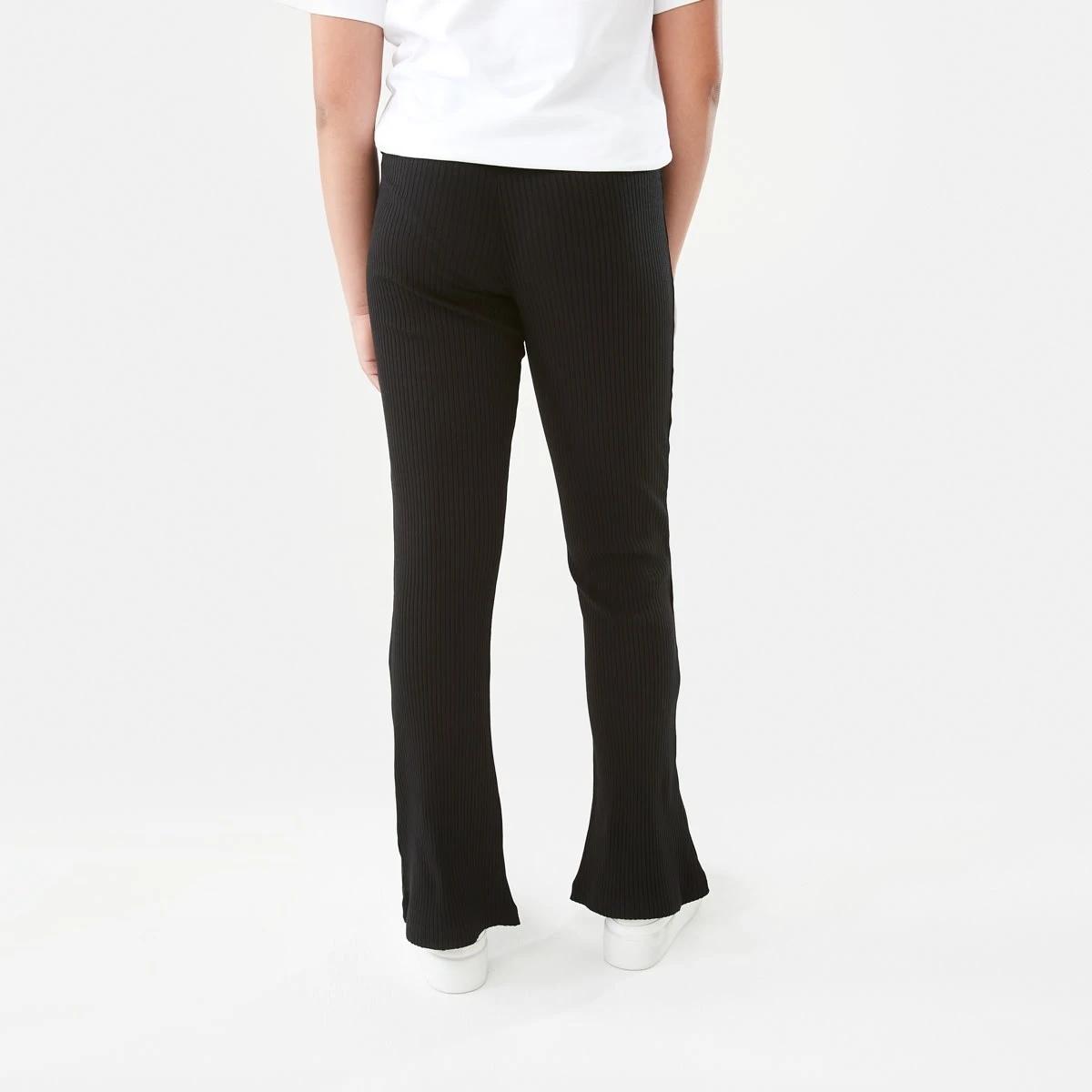 2 Rib Roll Waist Leggings Black, 2 of 8