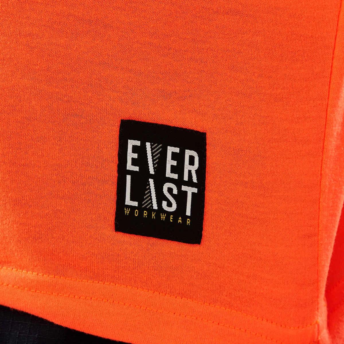 6 Everlast Mens Workwear Fluorescent T-shirt Orange, 6 of 6