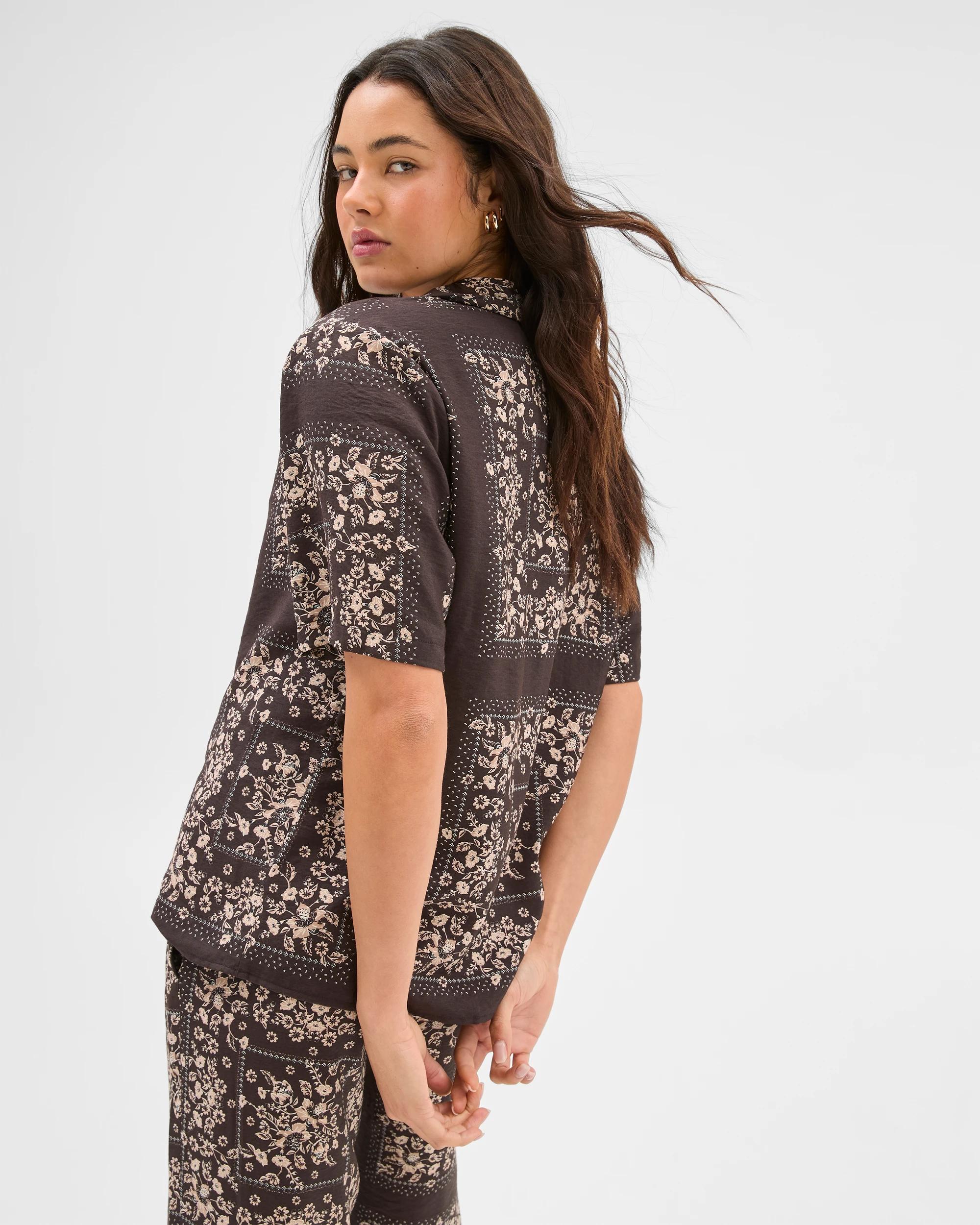 6 Short Sleeve Printed Shirt - Lily Loves SCARF PRINT, 6 of 7