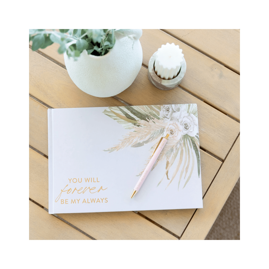 6 Splosh Floral Wedding Guest Signature Dedication Book Keepsake 29x20cm
 - Multi, 6 of 8