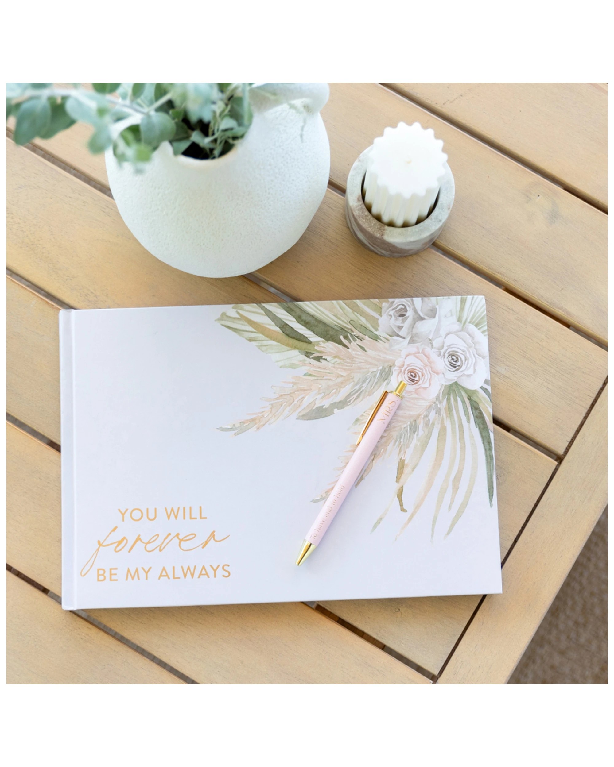 6 Splosh Floral Wedding Guest Signature Dedication Book Keepsake 29x20cm
 - Multi, 6 of 8