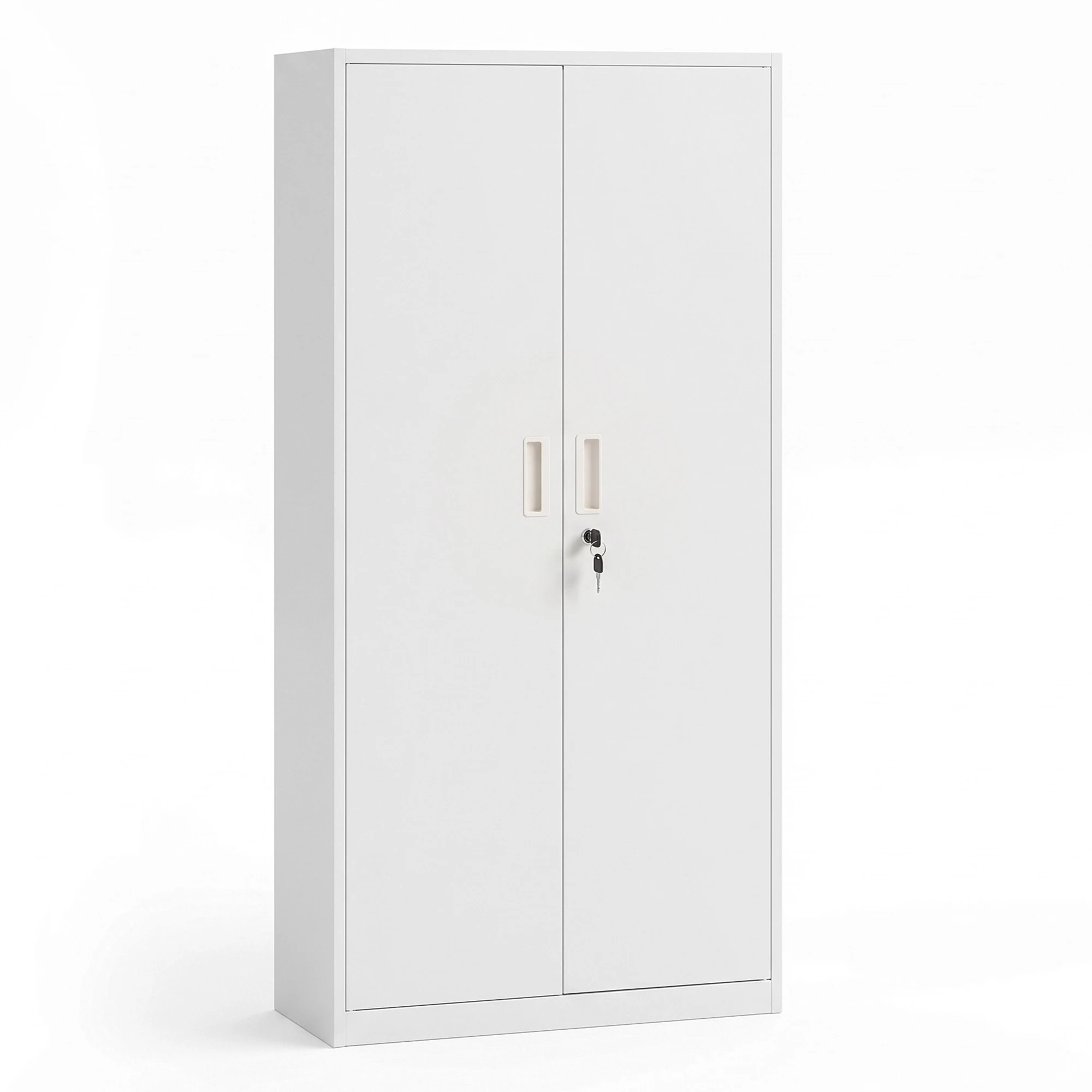 3 Artiss 180cm Steel Locker Cabinet Metal Storage 4 Adjustable Shelves - White, 3 of 7