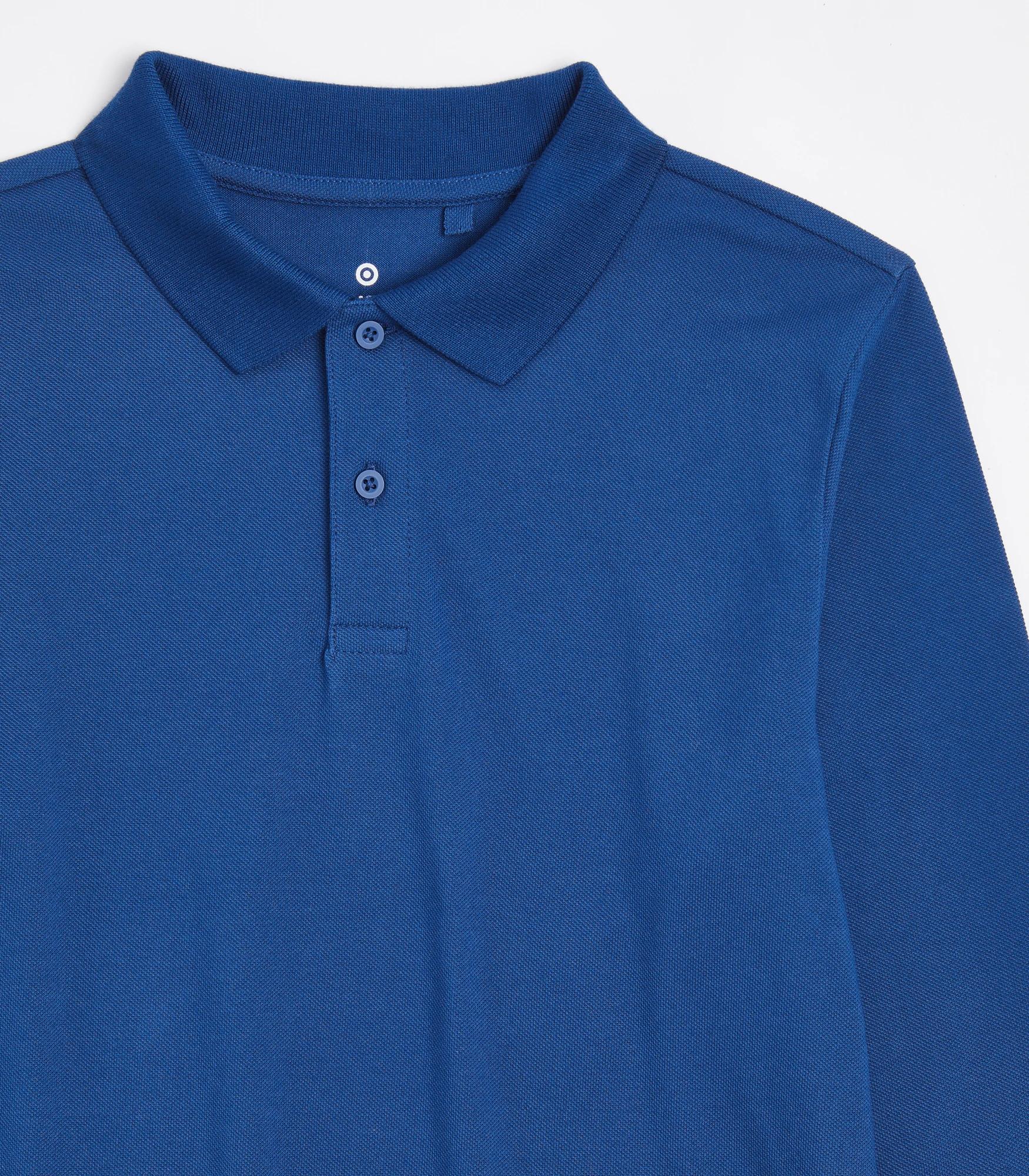 2 Target School Polo Long Sleeve Top ROYAL BLUE, 2 of 3