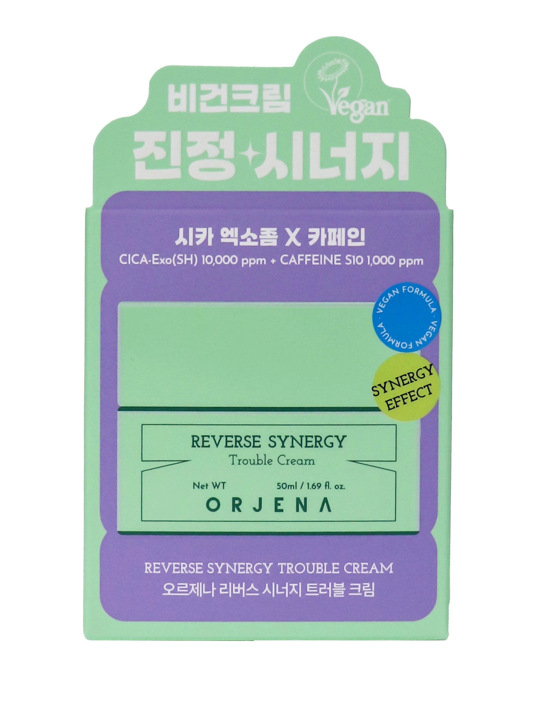 2 Orjena Reverse Synergy Trouble Cream 50ml - Cica-Exo (SH) and Caffeine S10, 2 of 4
