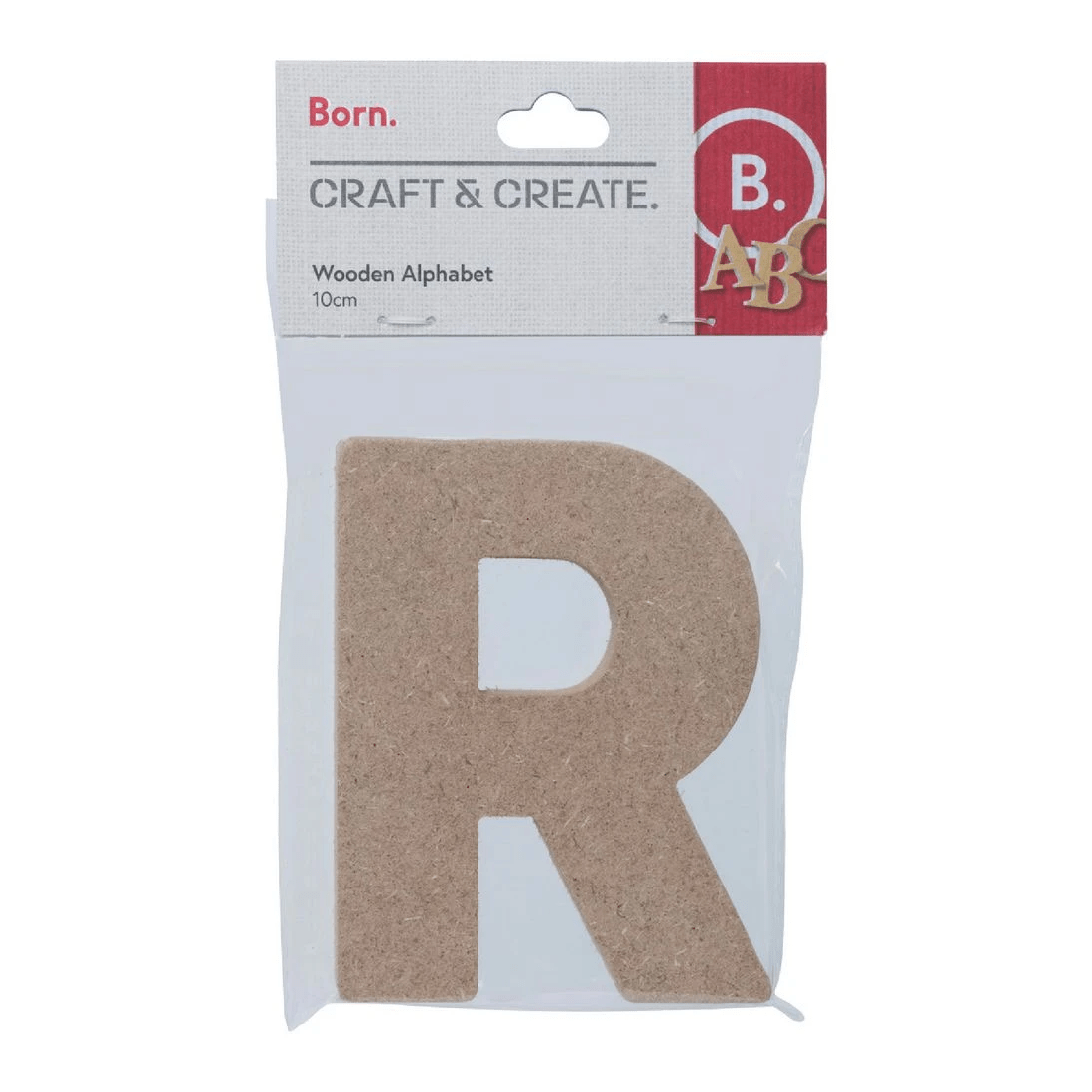 1 Born Wooden Alphabet Letter R 10cm, 1 of 3