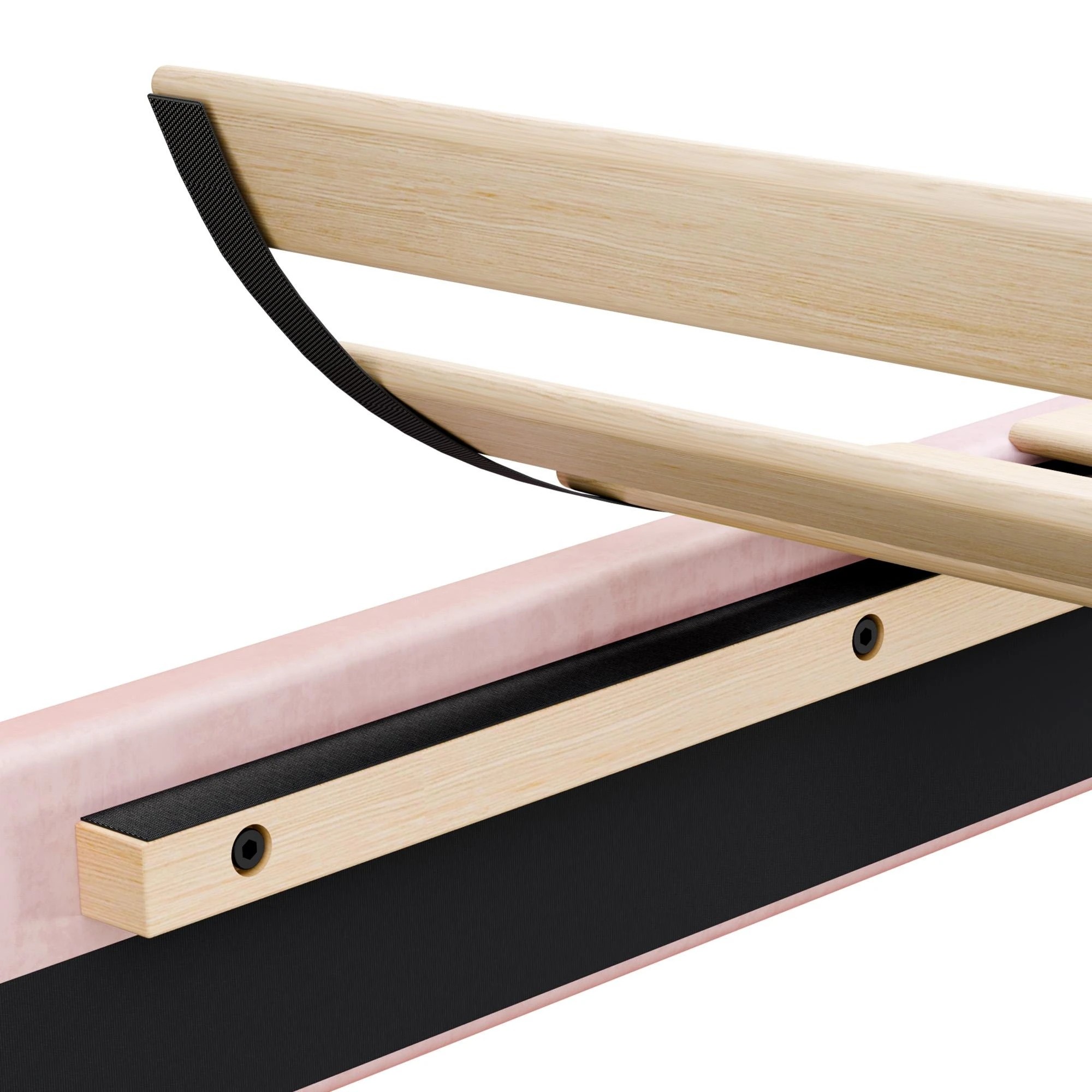 8 Alfordson Bed Frame Double LED Adjustable Headboard Velvet - Pink, 8 of 10
