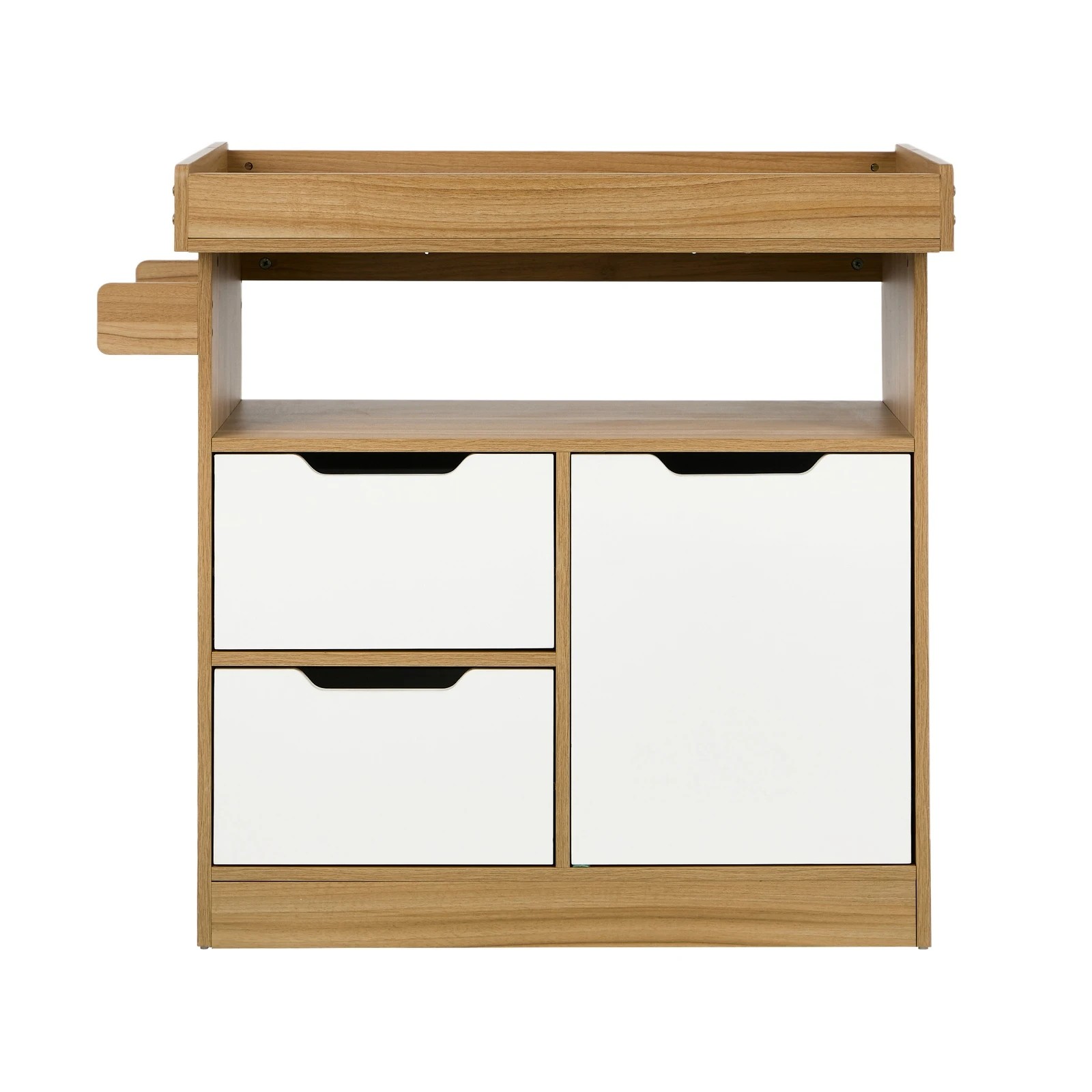 6 Oikiture Baby Changing Table Change Nursery Storage Drawers Shelves Cabinet - Natural, 6 of 9