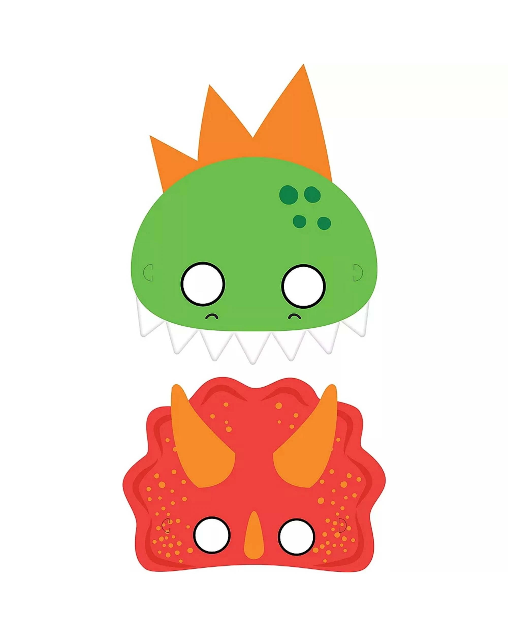 1 Amscan Dino-Mite Paper Masks Pack of 8, 1 of 1
