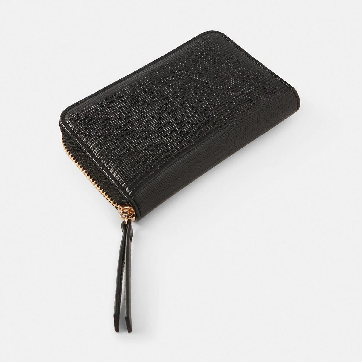 3 Mini Zip Purse Black, 3 of 4