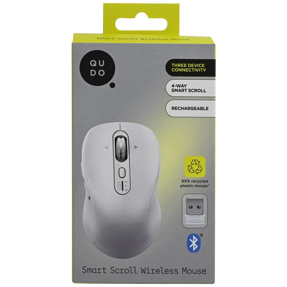 4 Qudo Multi Device Wireless Smart Mouse White, 4 of 4