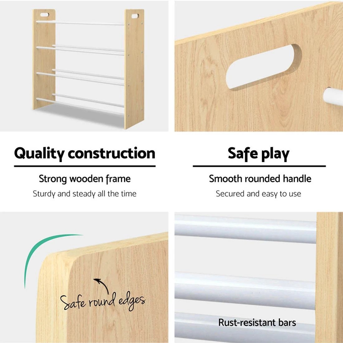 7 Keezi Kids Toy Box 12 Bins Bookshelf Organiser Children Storage Rack
 - Brown, 7 of 8