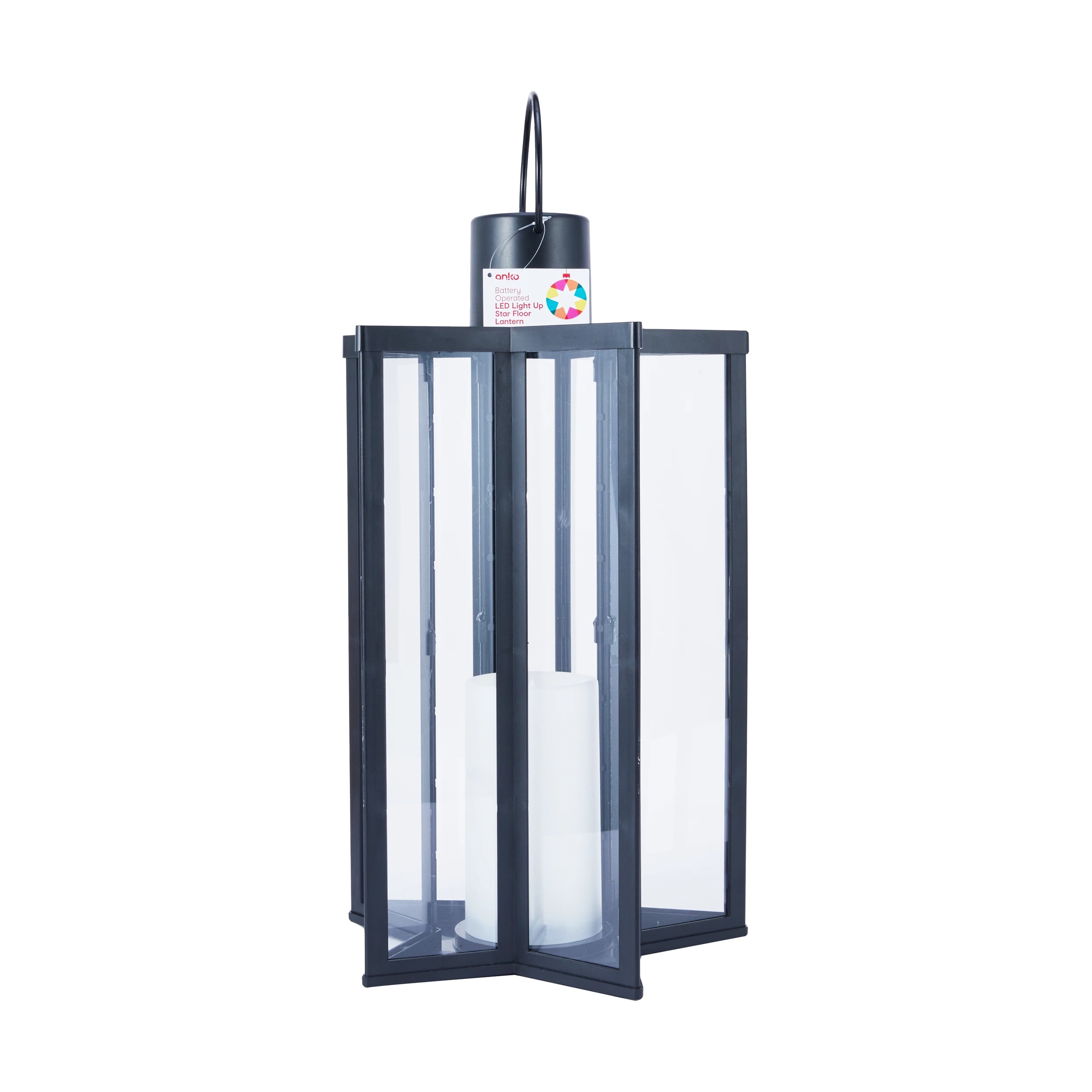 6 Battery Operated LED Light Up Star Floor Lantern, 6 of 6
