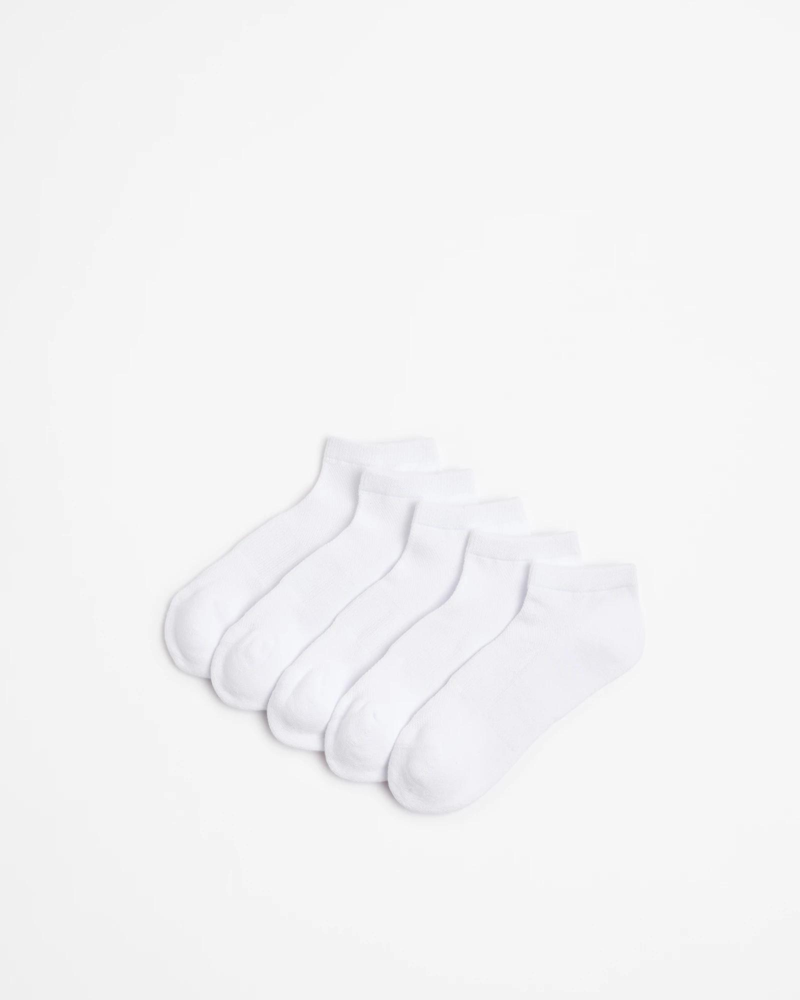 1 Target Active Australian Cotton Blend 5 Pack Low Cut Sport Socks WHITE, 1 of 3