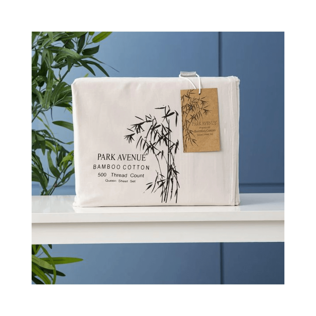 2 Park Avenue 500 Thread Count Bamboo-Cotton Sheet Set - Double Bed (Peach, 8 Colours) - Pink, 2 of 3