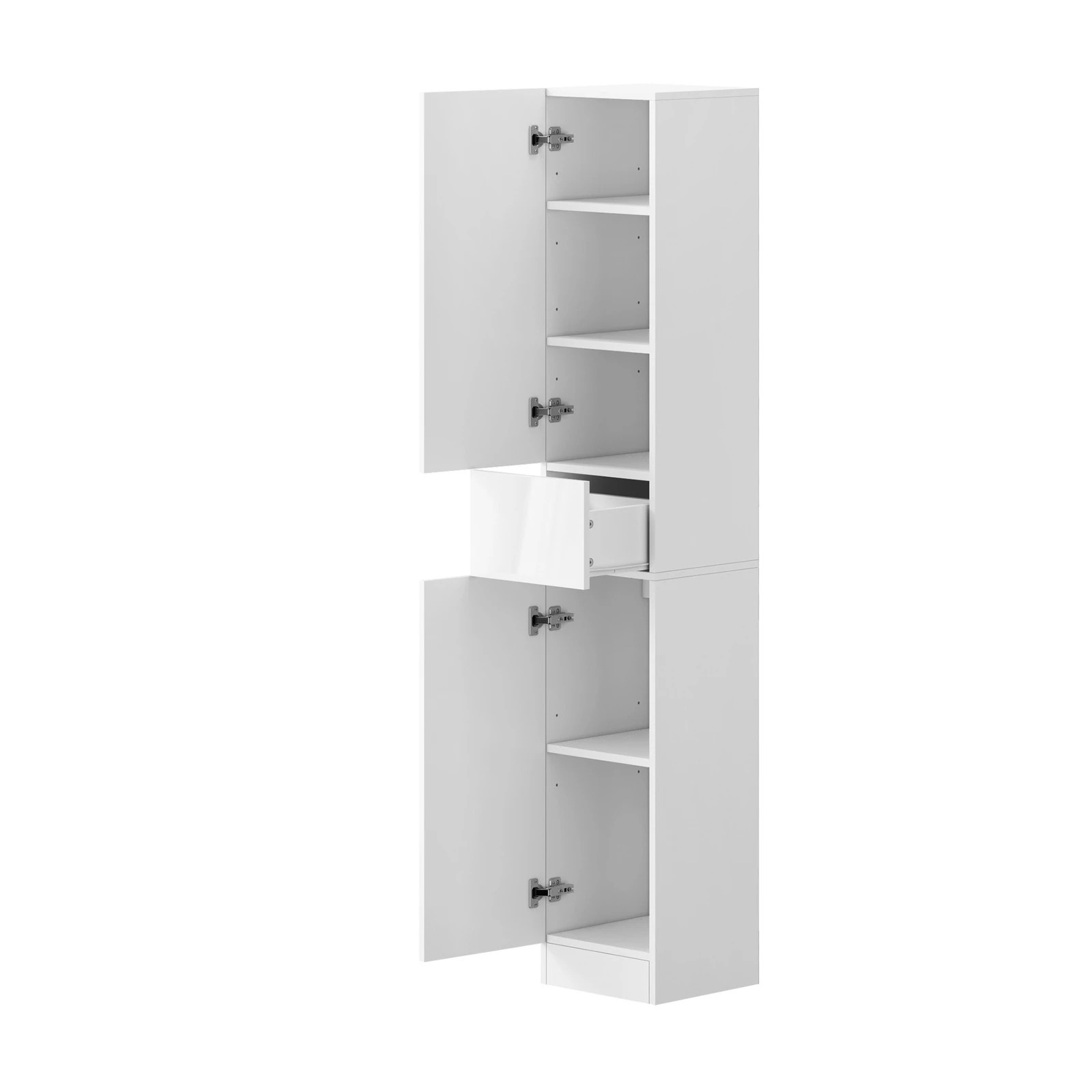 10 Oikiture Tall Bathroom Cabinet Storage Laundry Slim Toilet Floor Cupboard - White, 10 of 10