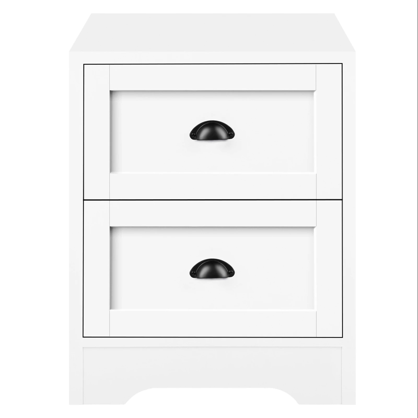 7 Alfordson 2x Bedside Table Hamptons Nightstand Storage Side Cabinet - White, 7 of 9