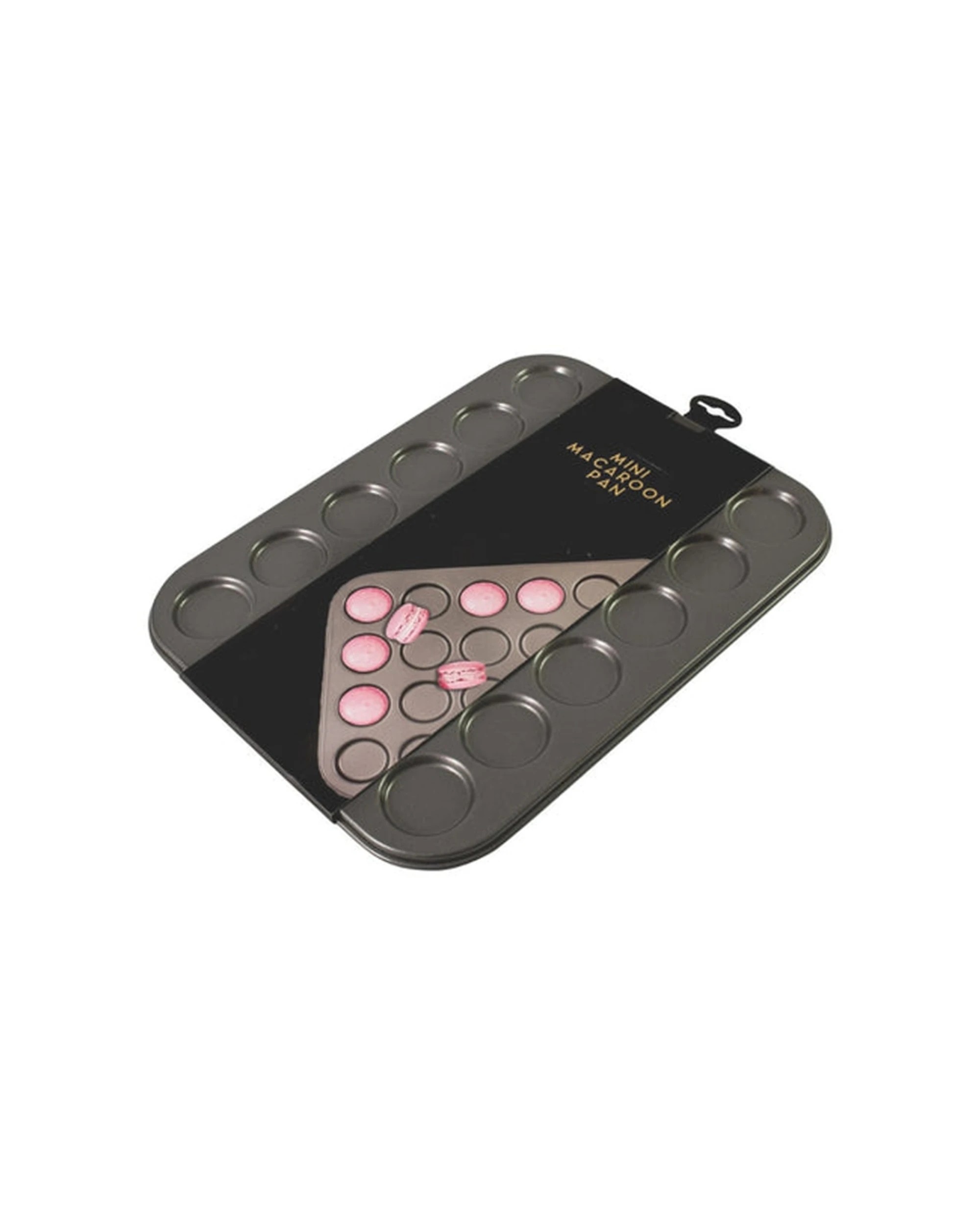 3 Mastercraft High Quality Non-stick 24 Cup Mini Macaron Pan Heavy Base Bakeware - Black, 3 of 3