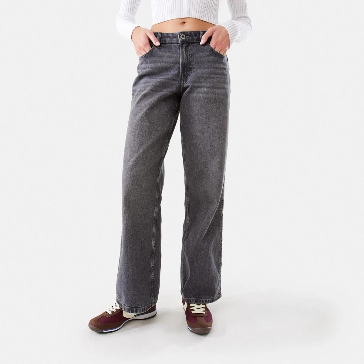 1 Straight Leg Stud Jeans Grey Wash, 1 of 9