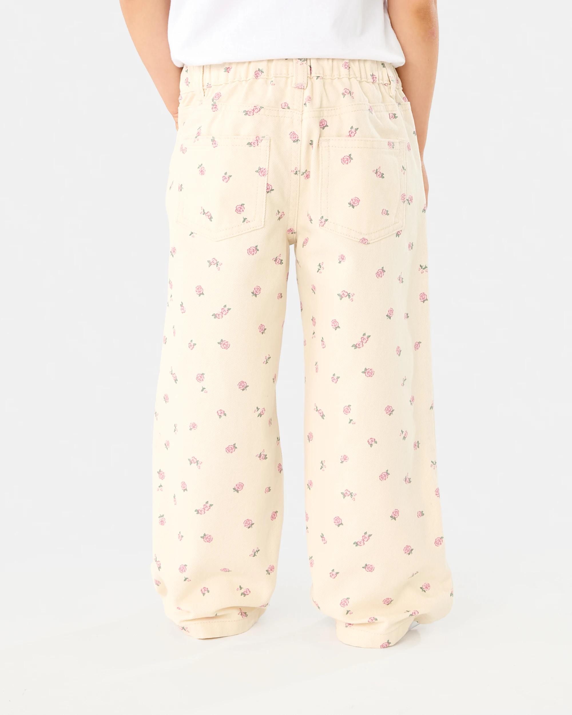 2 Printed Wide Leg Jeans Bge Roses, 2 of 7