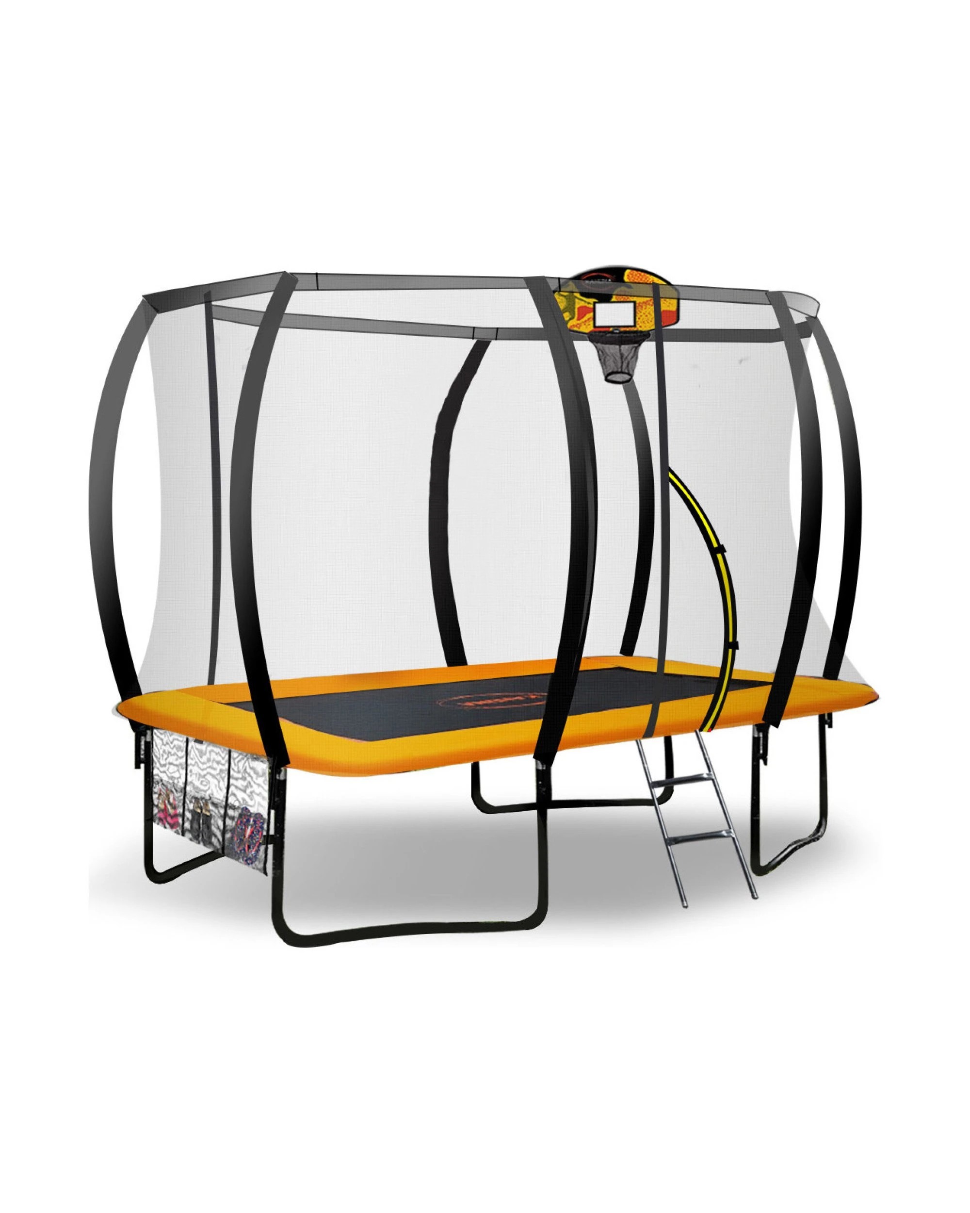 1 Kahuna Trampoline 8 Ft X 11 Ft Rectangular With Basketball Set, 1 of 9