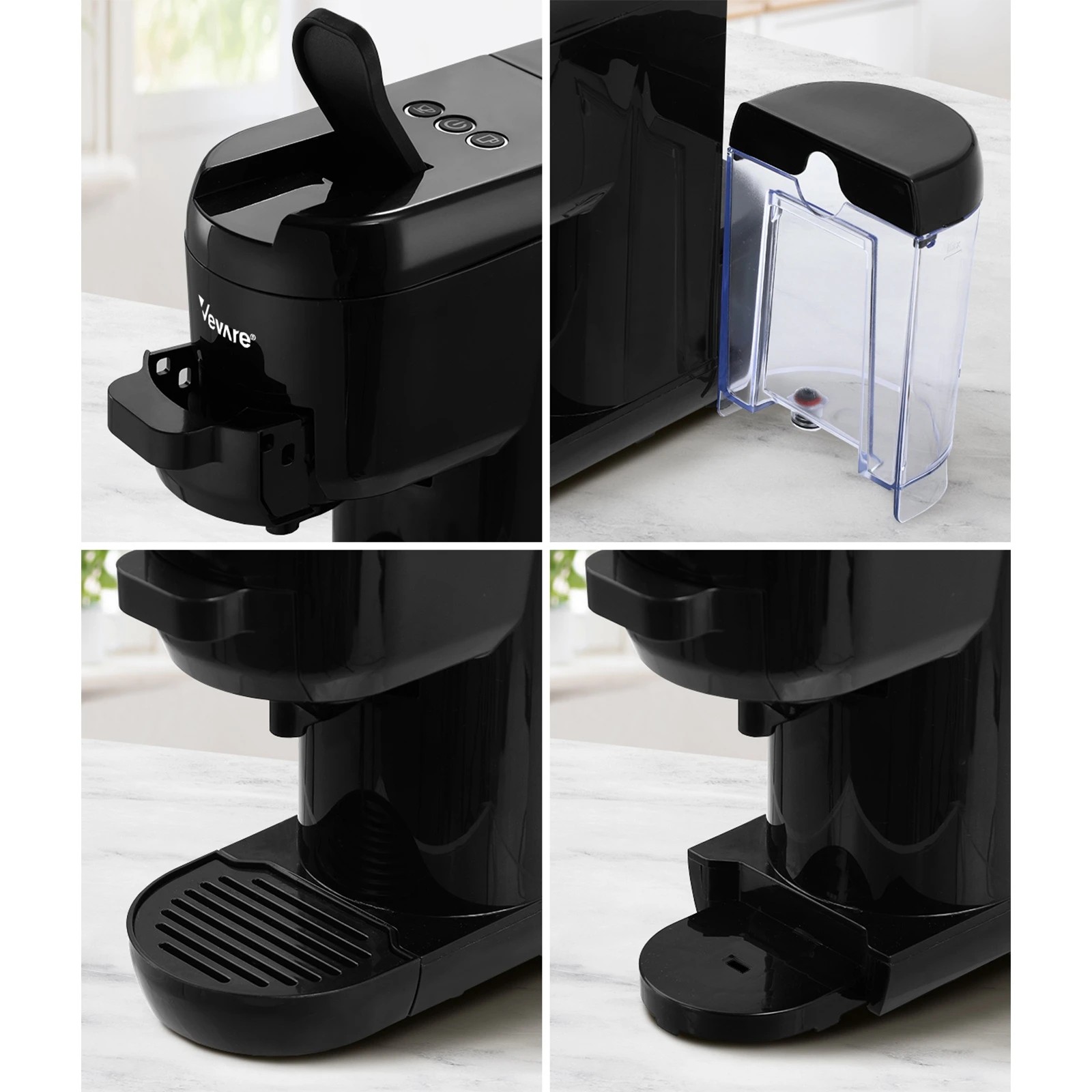 4 Vevare Capsule Coffee Machine 19 Bar 3in1 Nespresso Dolce-Gusto Maker - Black, 4 of 5