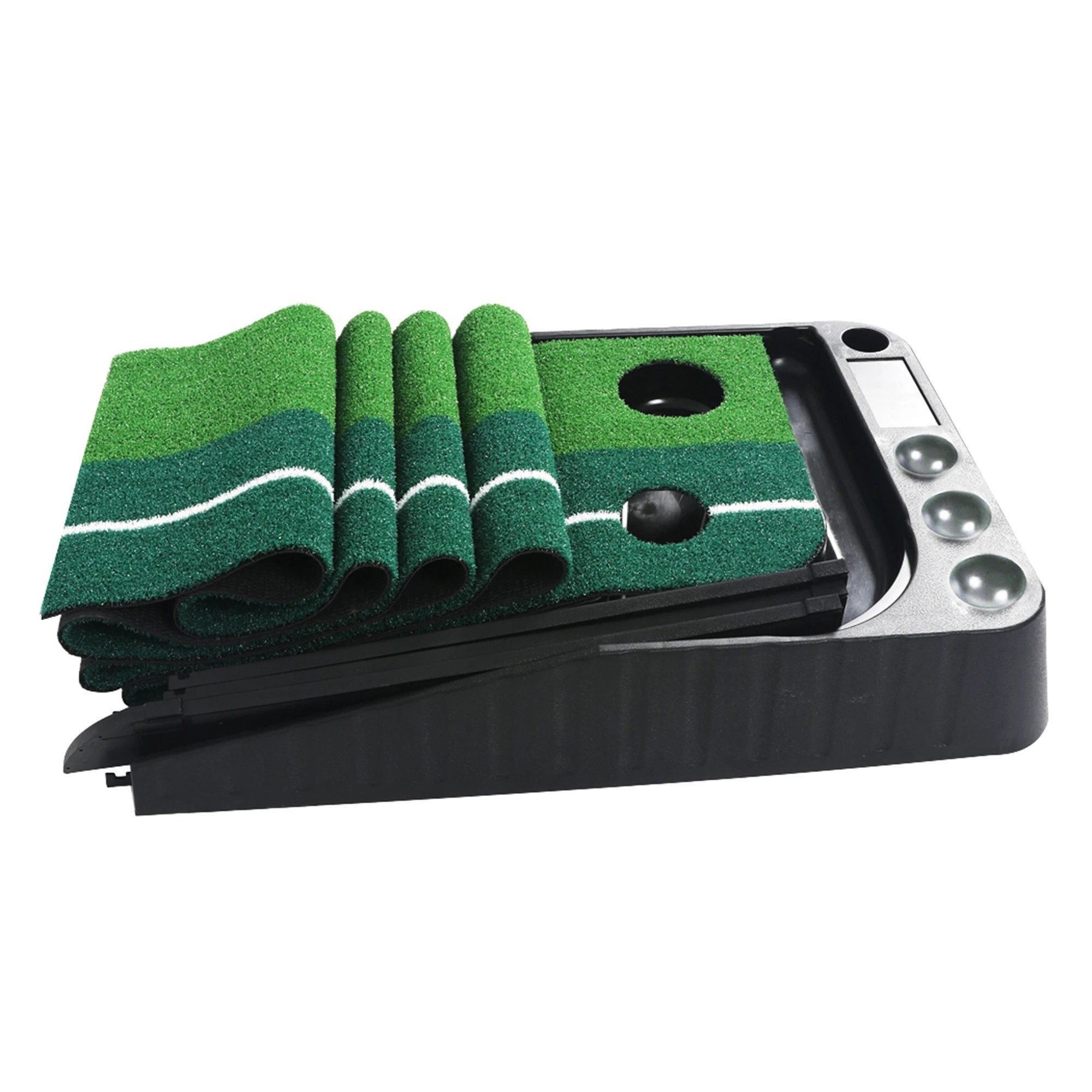 4 Centra Golf Putting Mat 250cmx40cm Portable Auto Return Practice Indoor Outdoor, 4 of 6