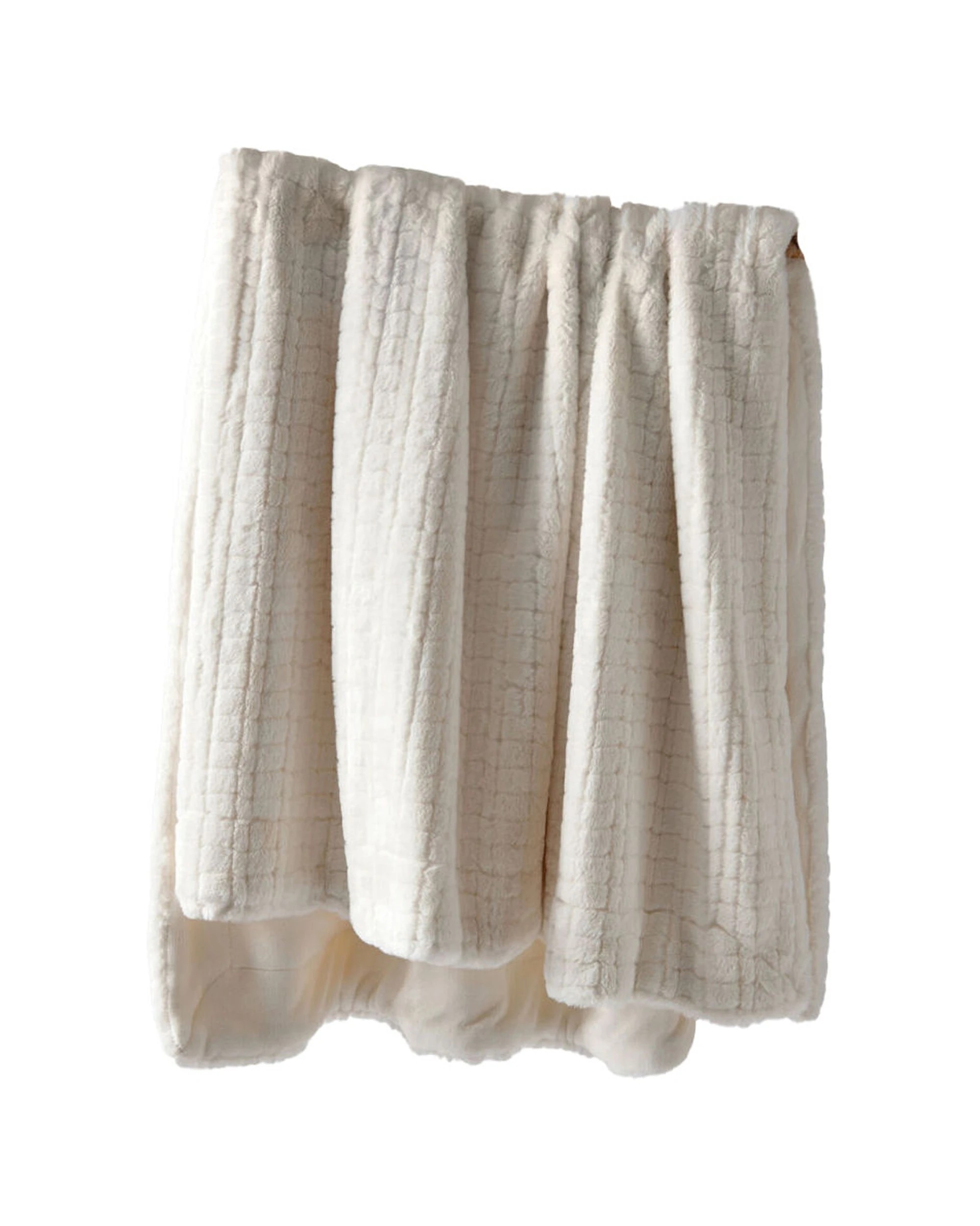 1 Bianca Tambar Throw Rug Polyester Faux Fur 170x130cm - Beige, 1 of 1