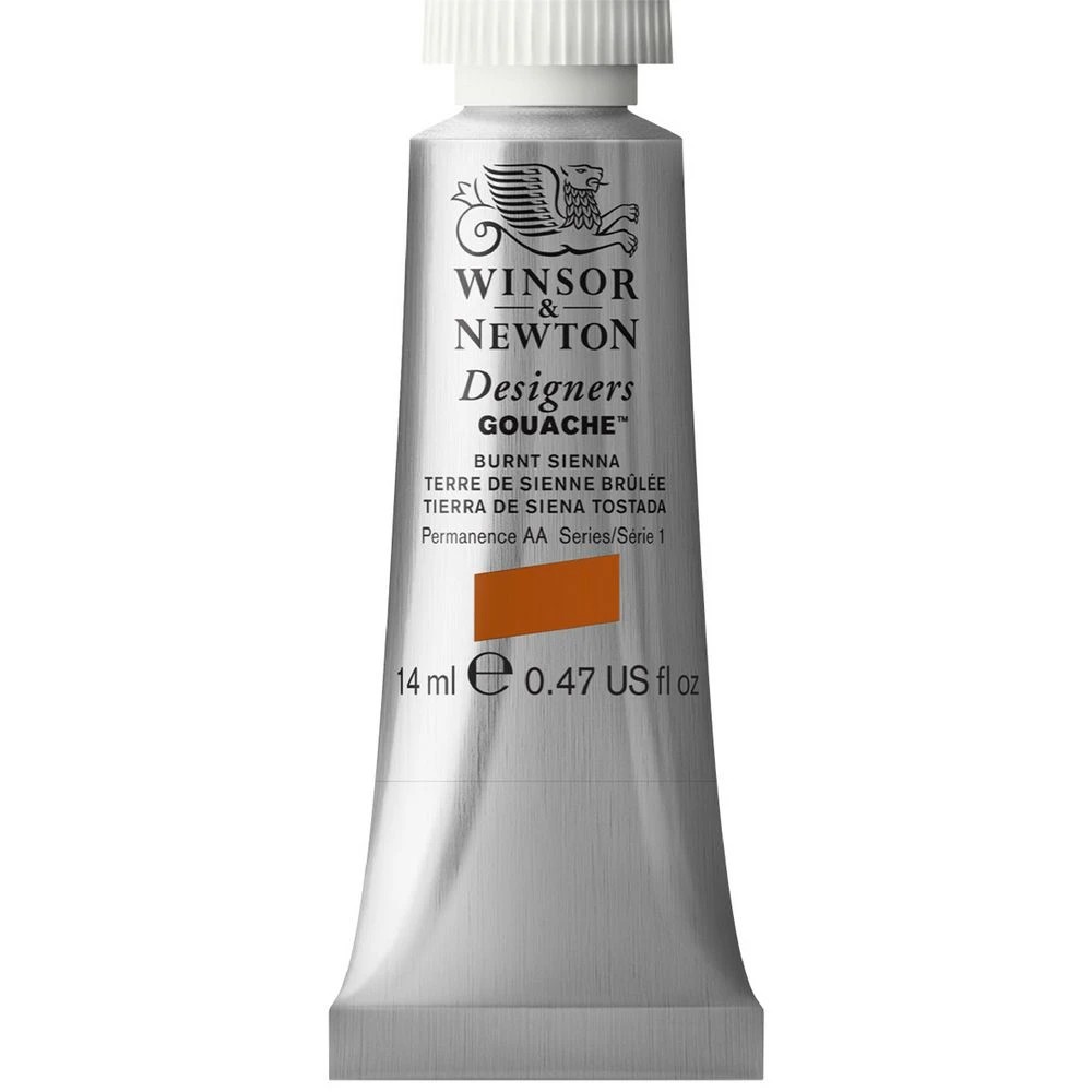 1 Winsor & Newton Designers Gouache 14mL Brilliant Sienna  S1, 1 of 1