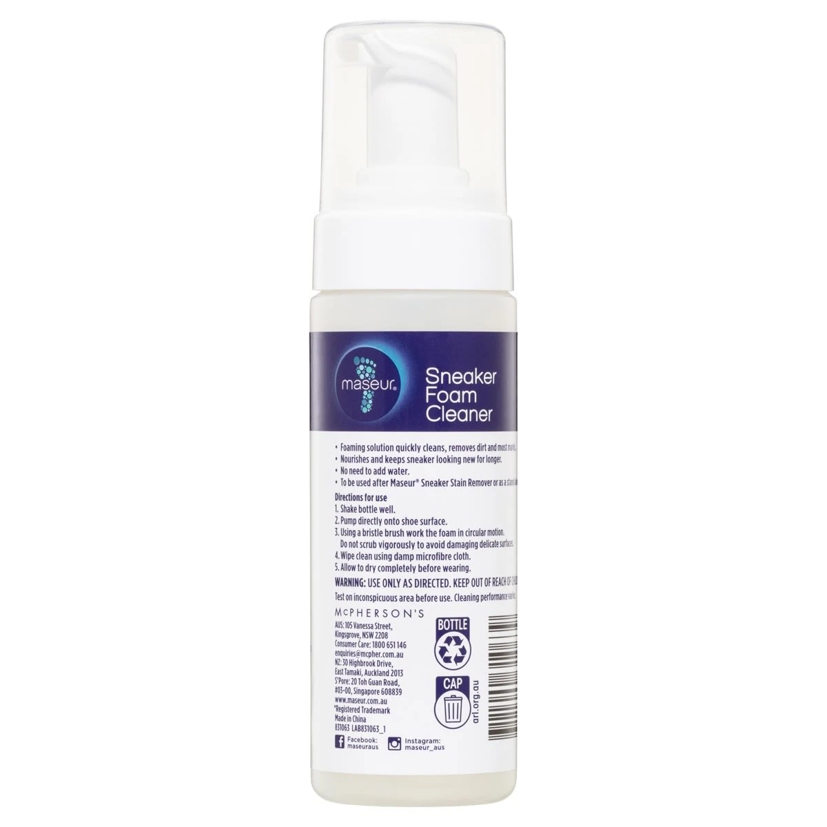 2 Maseur Footcare Sneaker Foam Cleaner 150ml, 2 of 5