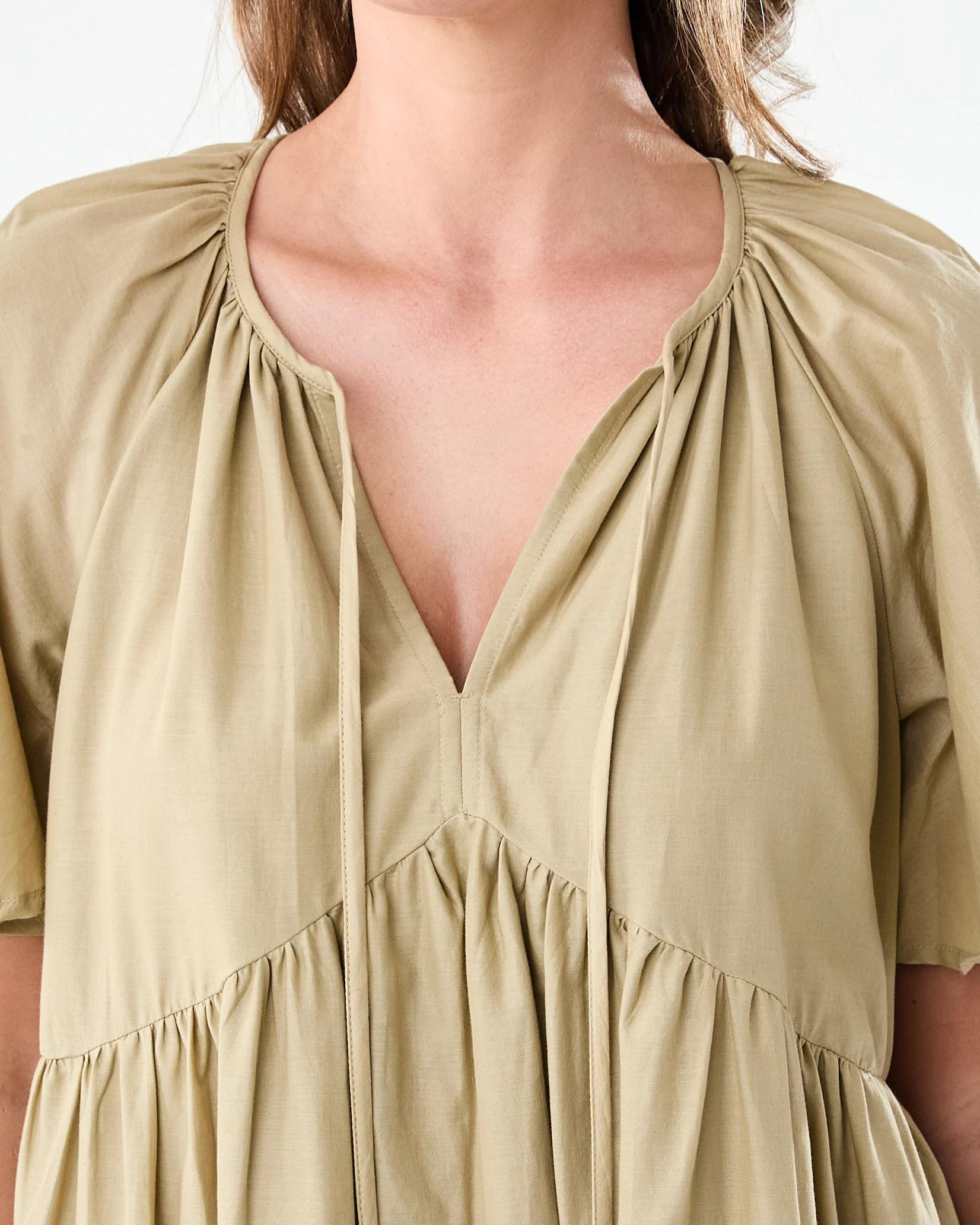 4 Short Flutter Sleeve Broderie Mini Dress Urban Grn, 4 of 7