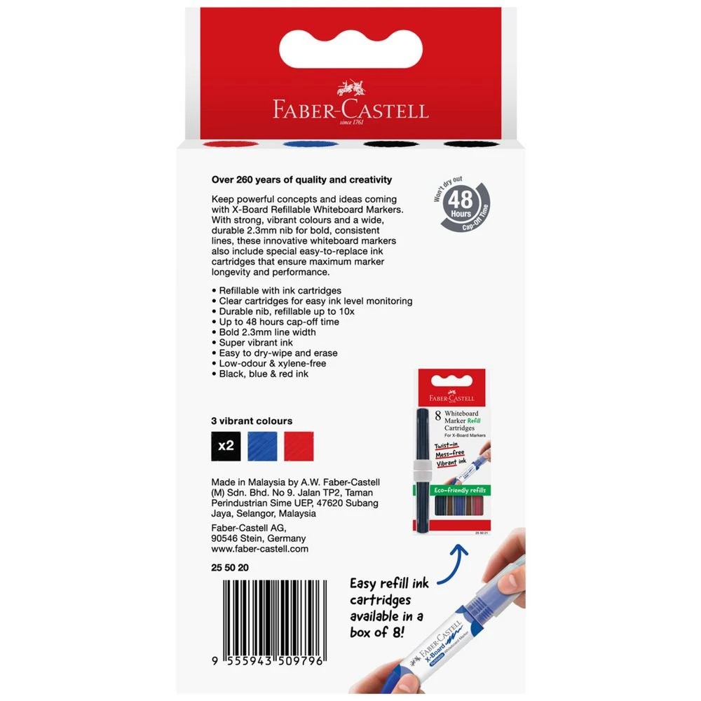 6 Faber-Castell X-Board Whiteboard Marker Assorted 4 Pack, 6 of 6