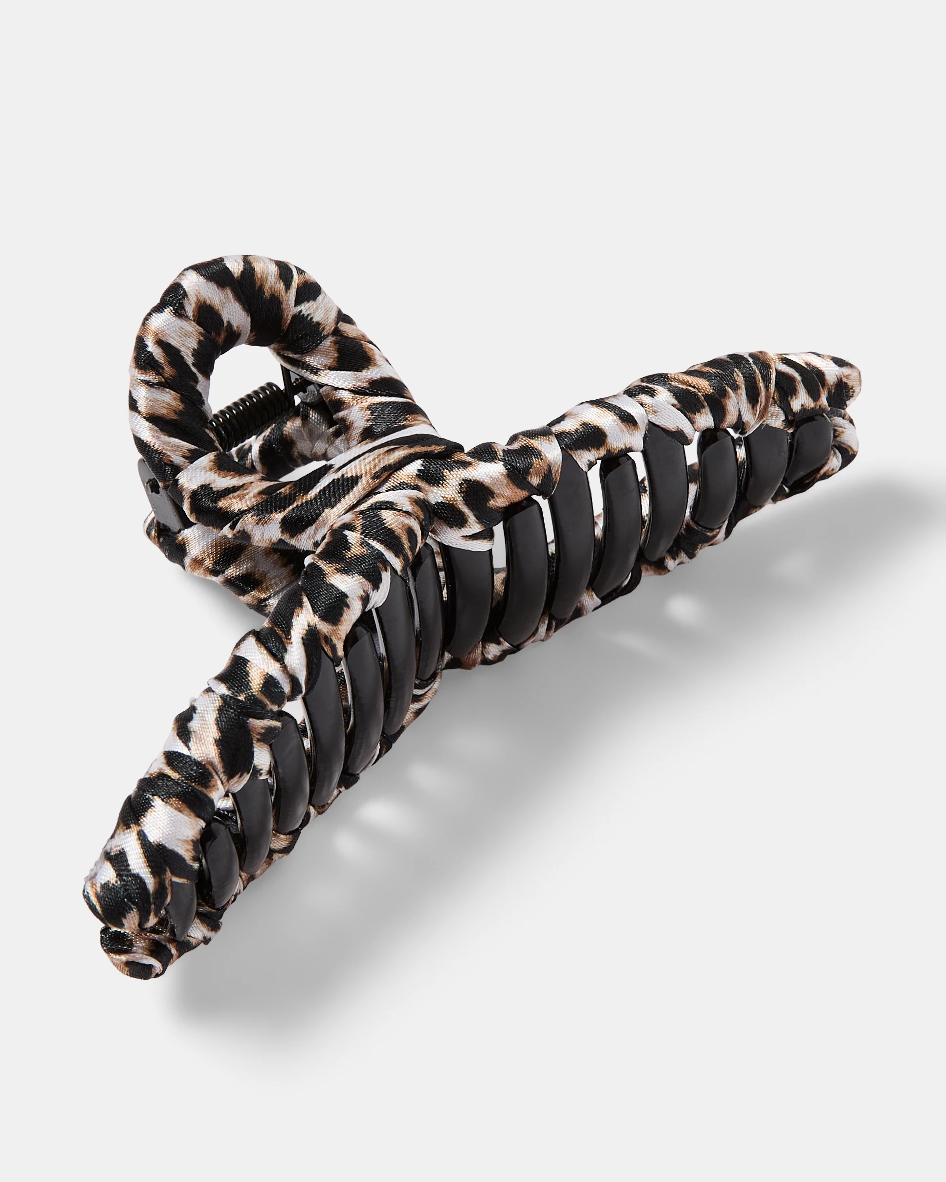 2 Leopard Fabric Loop Claw Hair Clip, 2 of 4