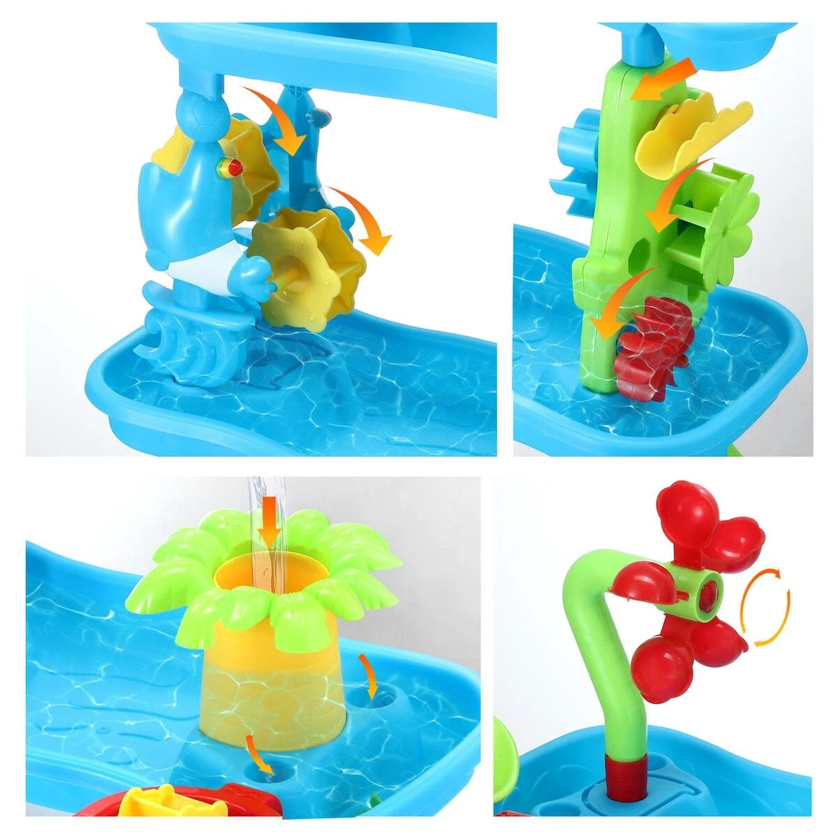 3 AUSWAY Sand Water Play Table 5 Tier Waterfall Pool Toys, 3 of 6