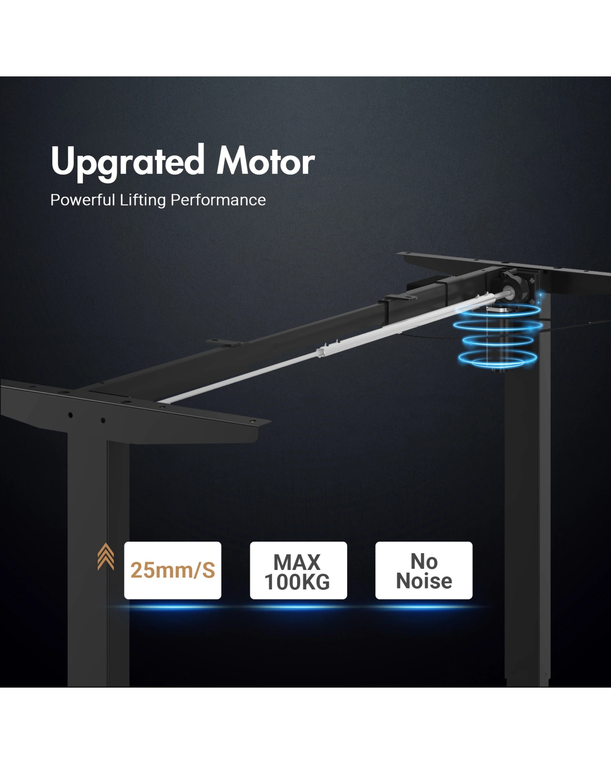 7 Advwin Standing Desk Electric Height Adjustable 120x60cm
 - White, 7 of 10