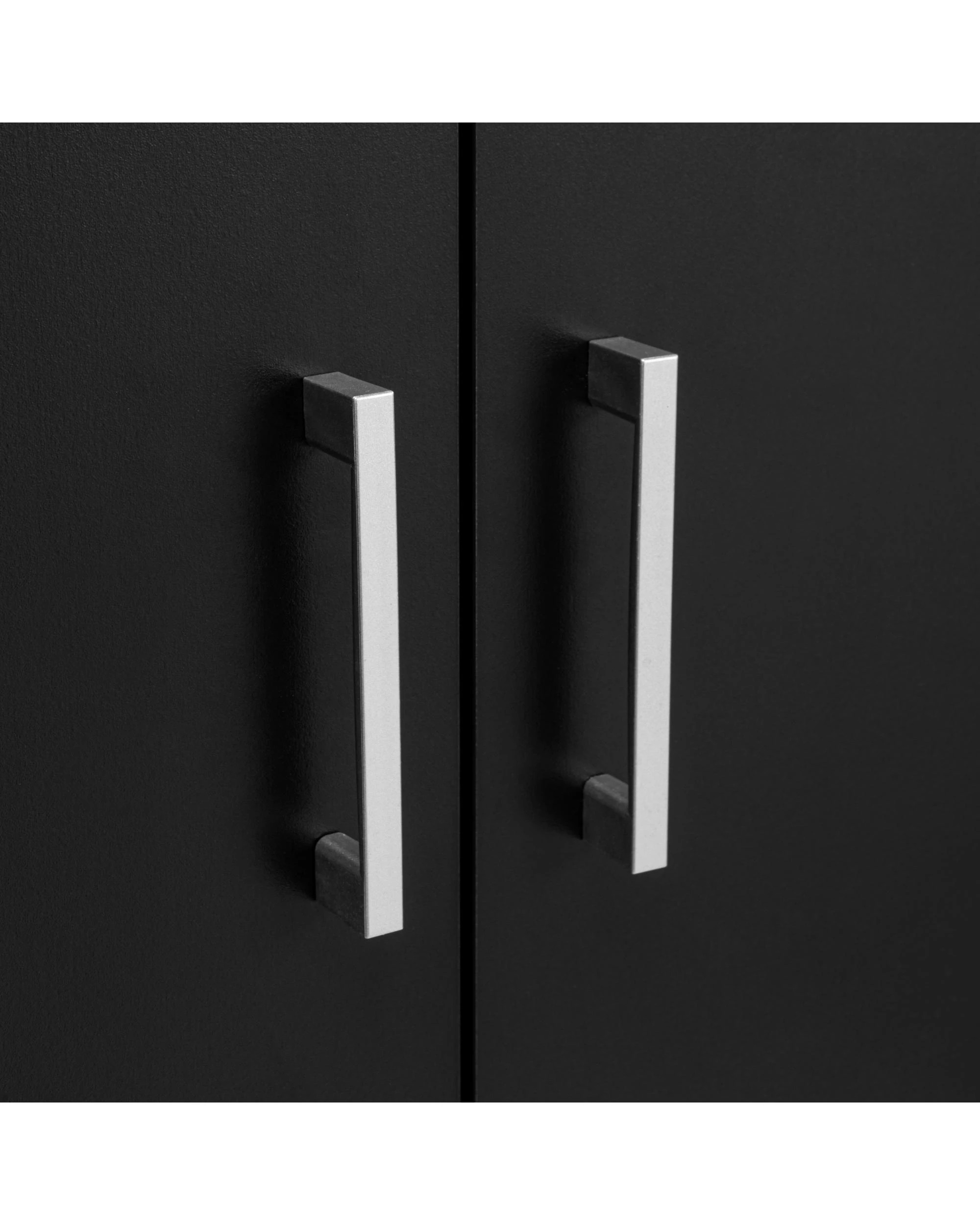 6 Kodu Pantry Cupboard Storage Cabinet 3 Door 5 Tier Shelf Multipurpose - Black, 6 of 7