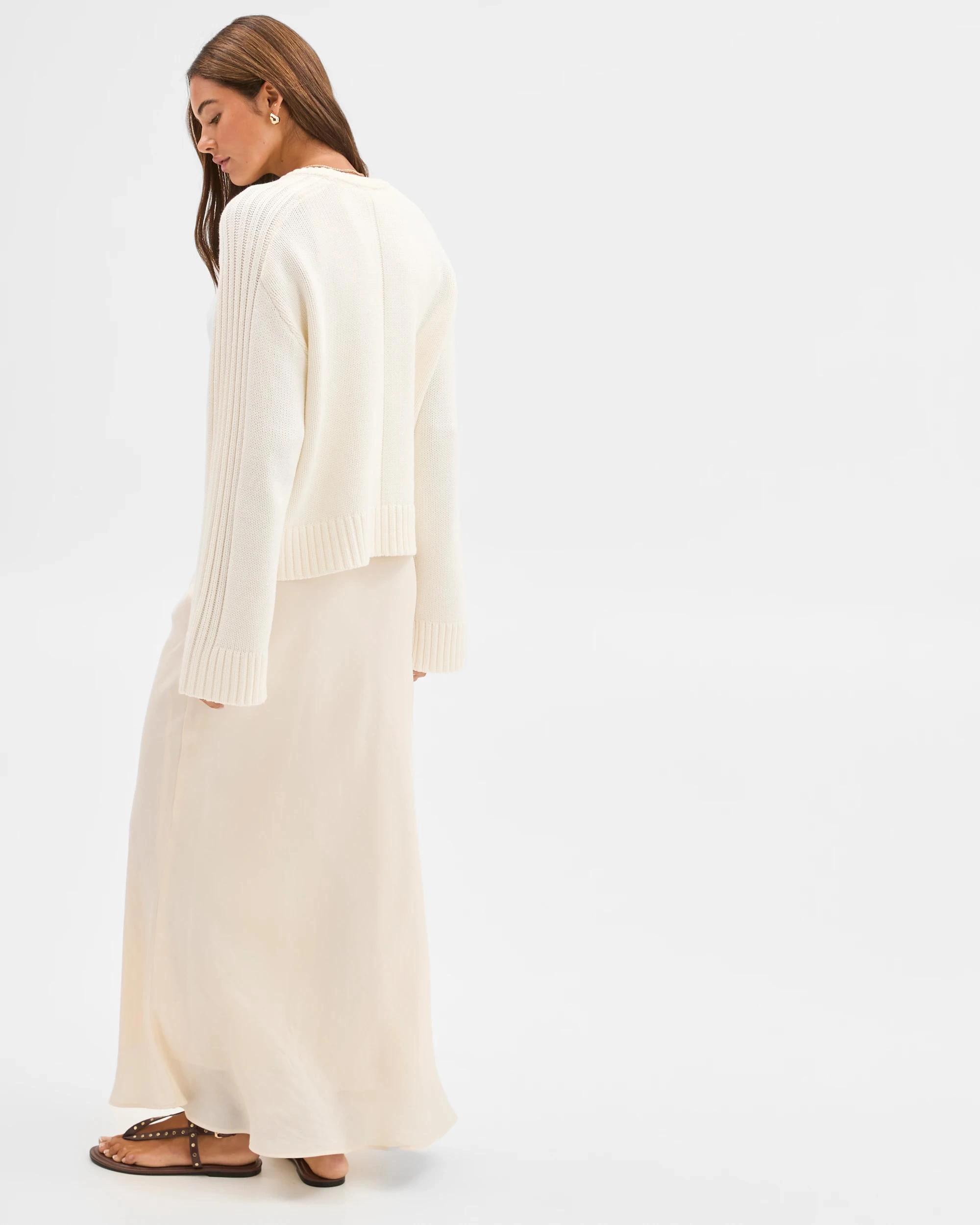 5 Lily Loves Australian Cotton Blend Crew Neck Knit Jumper JET STREAM, 5 of 5