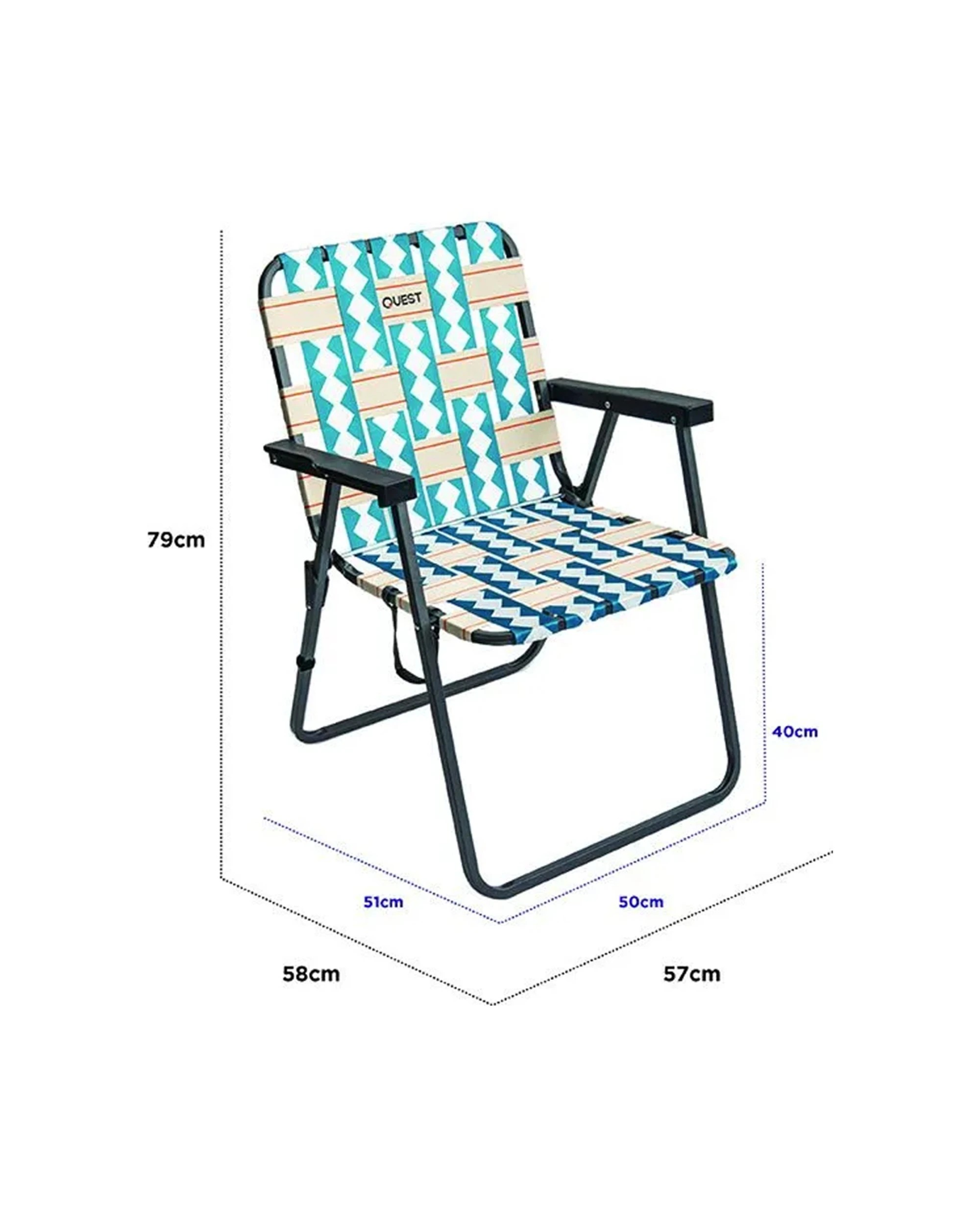 7 Quest Cocomo Beach Chair Set 2pc Foldable With Armrests Low And Mid Quick Drying - Multi, 7 of 7