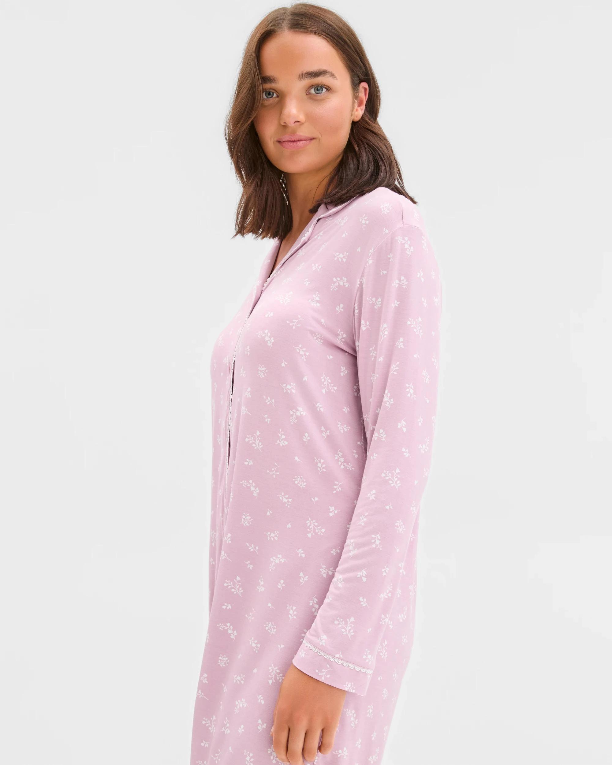 3 Target Woman Bamboo Soft Comfort Long Sleeve T-Shirt Nightie FLORAL, 3 of 6