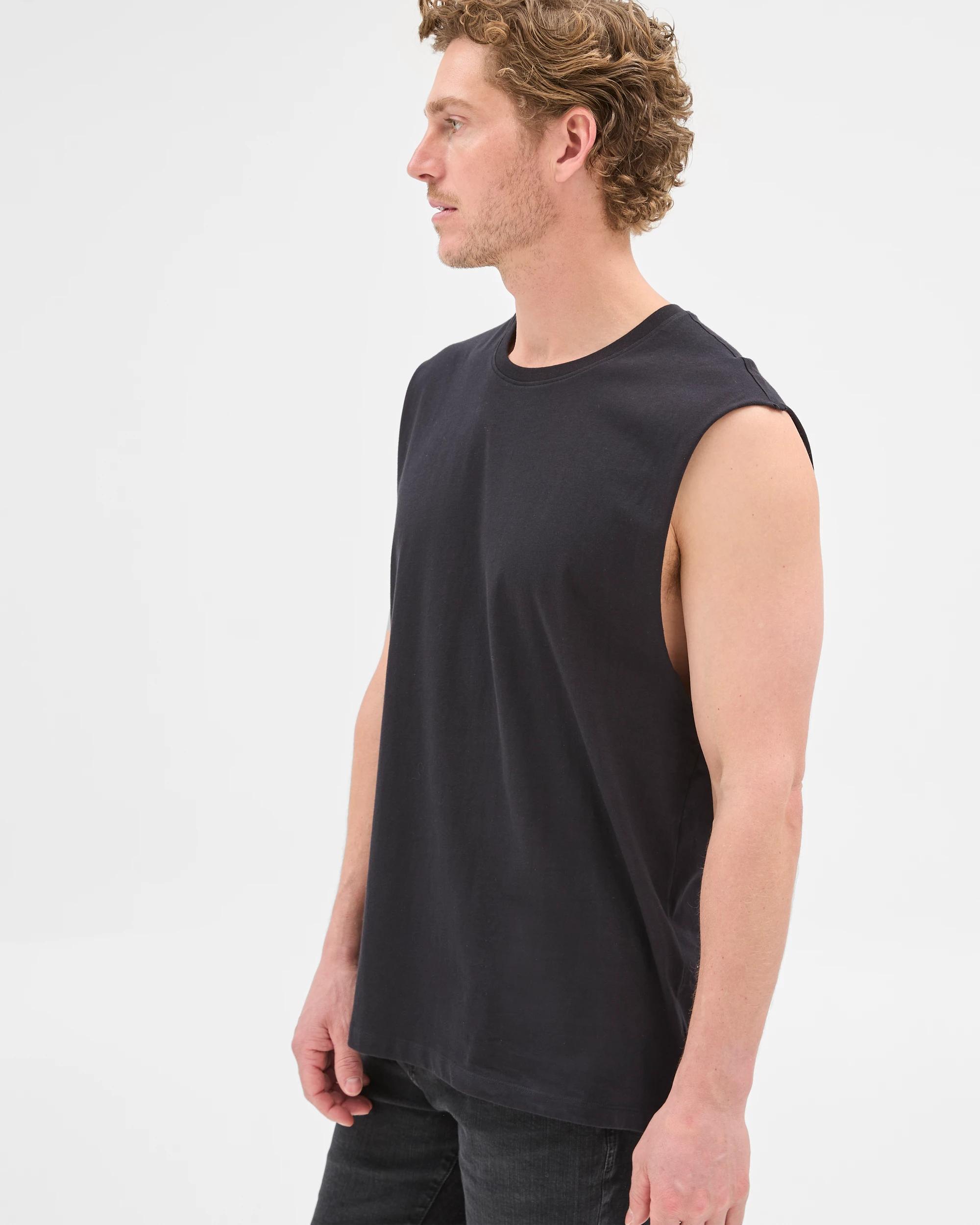 10 Target Australian Cotton Plain Tank Top BLACK, 10 of 10