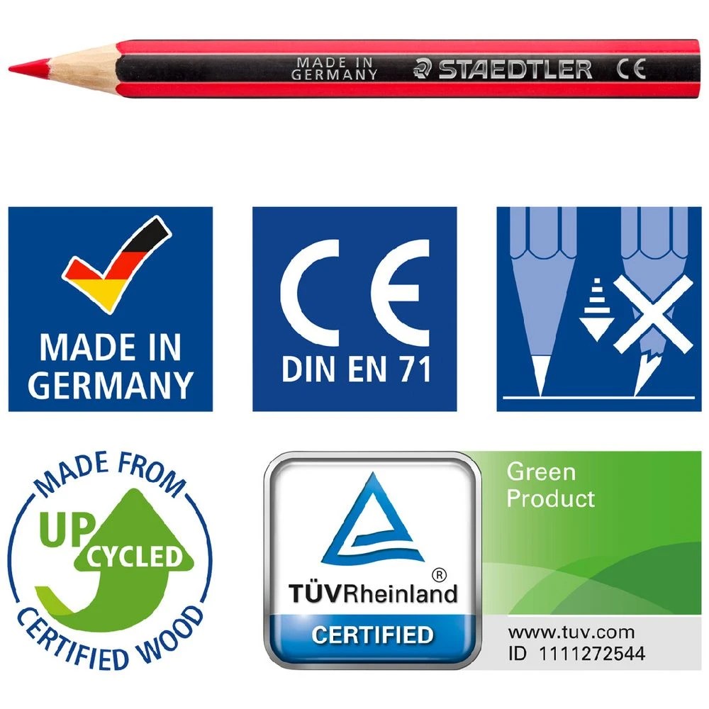 6 Staedtler Noris Half Pencils Hexagonal 12 Pack, 6 of 6