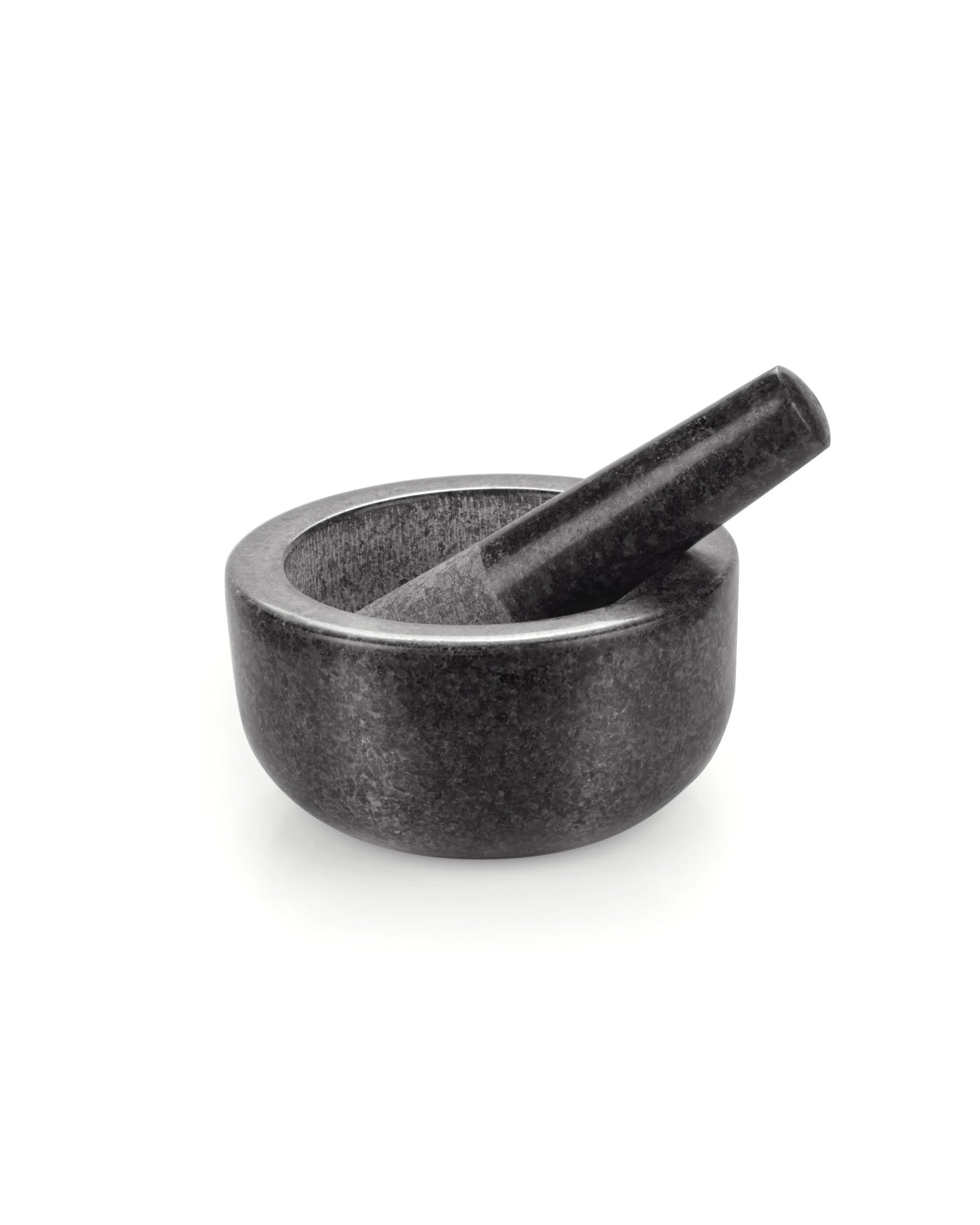 1 Gourmet Kitchen Granite Mortar And Pestle 16cm - Black, 1 of 4