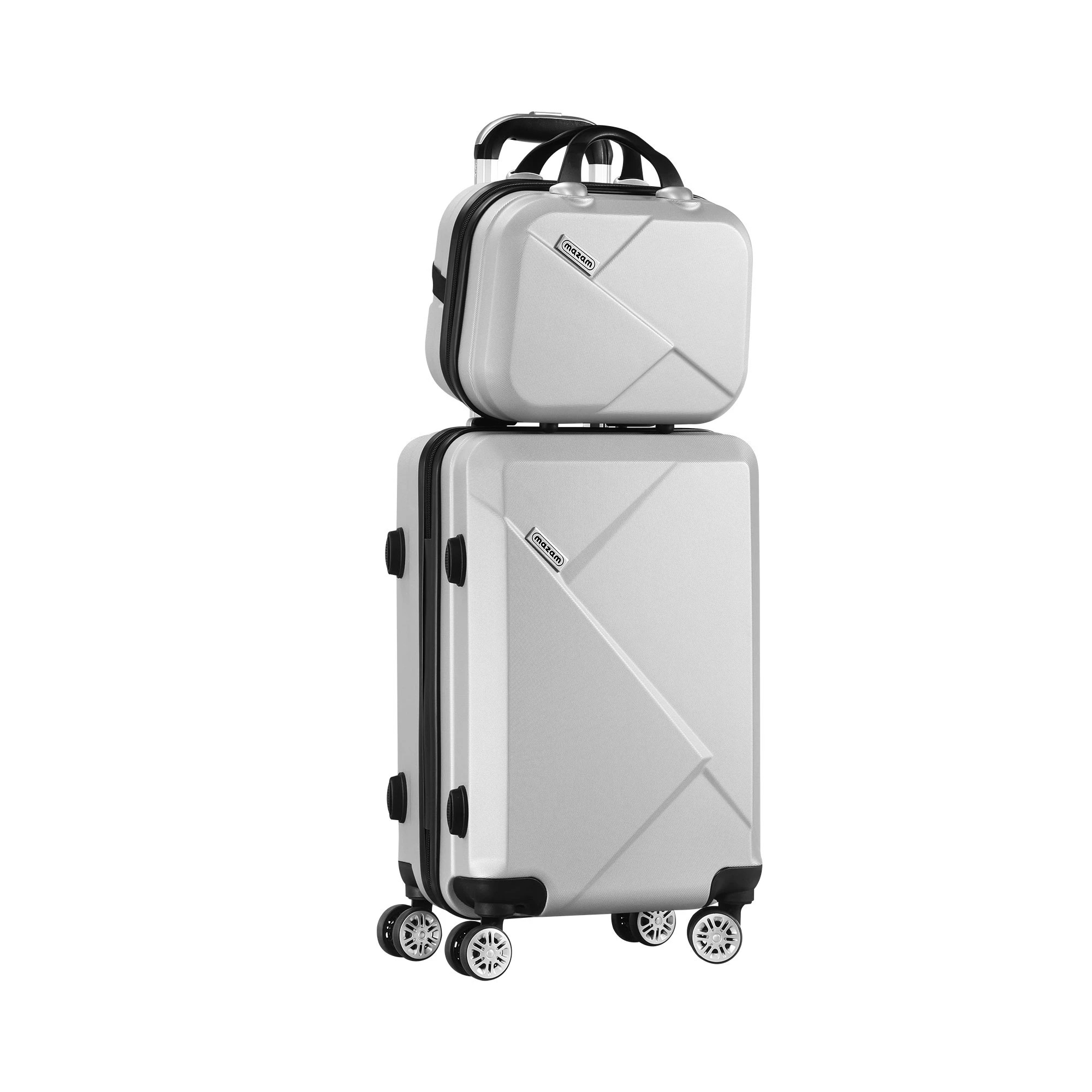 6 Mazam 2PCS Luggage Suitcase Trolley Set - Silver, 6 of 8