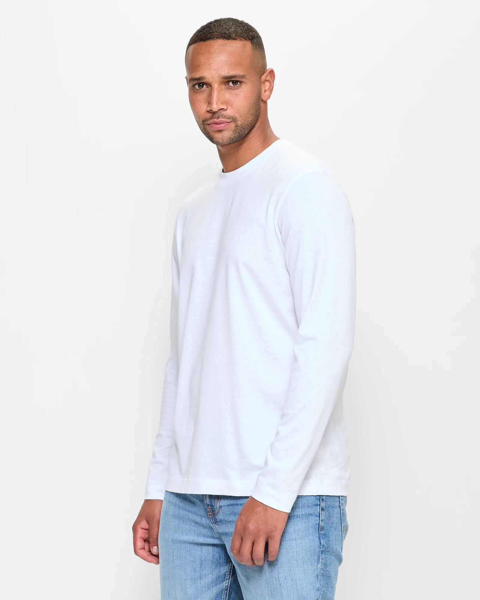 3 Target Australian Cotton Long Sleeve T-shirt WHITE, 3 of 5