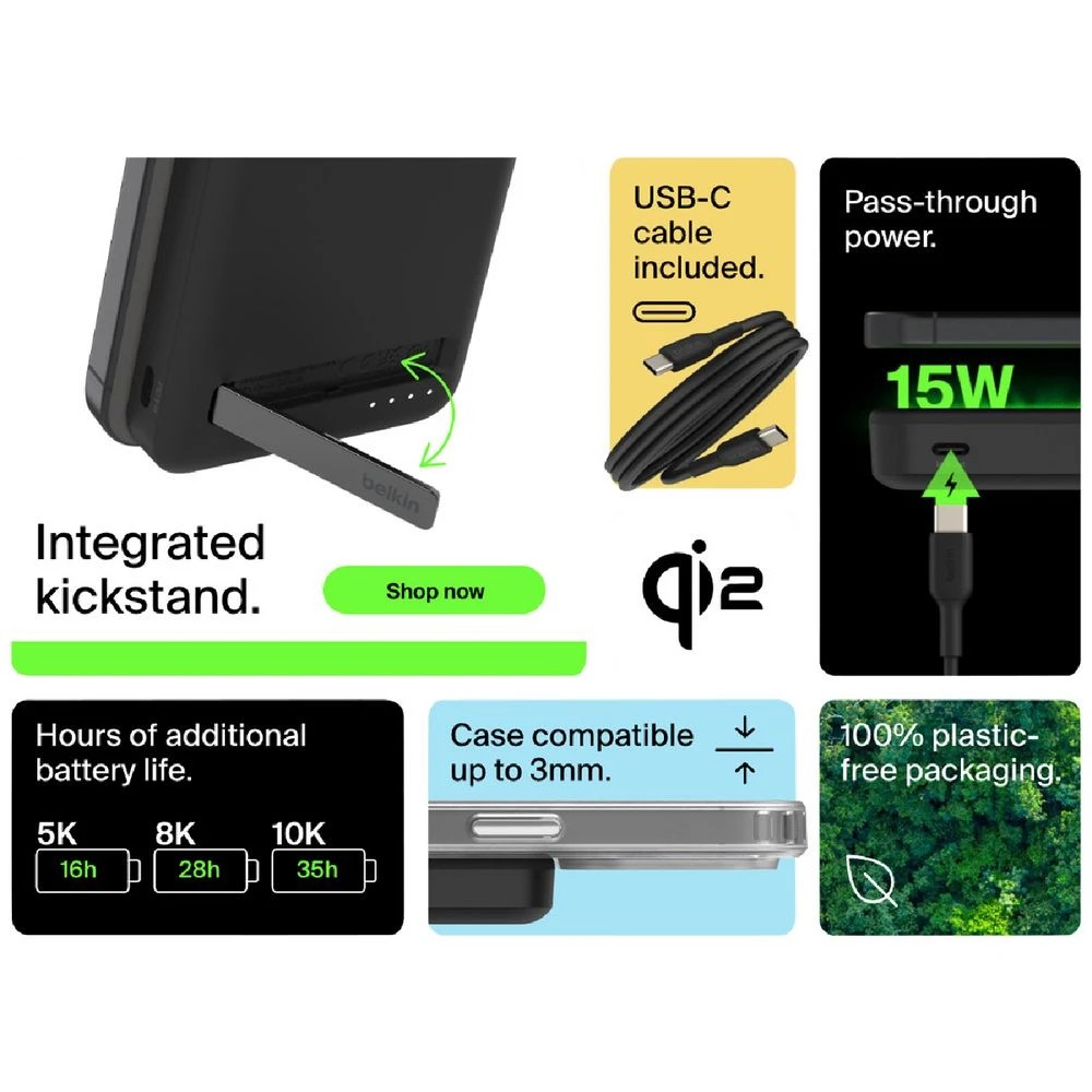9 Belkin BoostCharge Pro 5000mAh Magnetic Power Bank with Qi2, 9 of 10